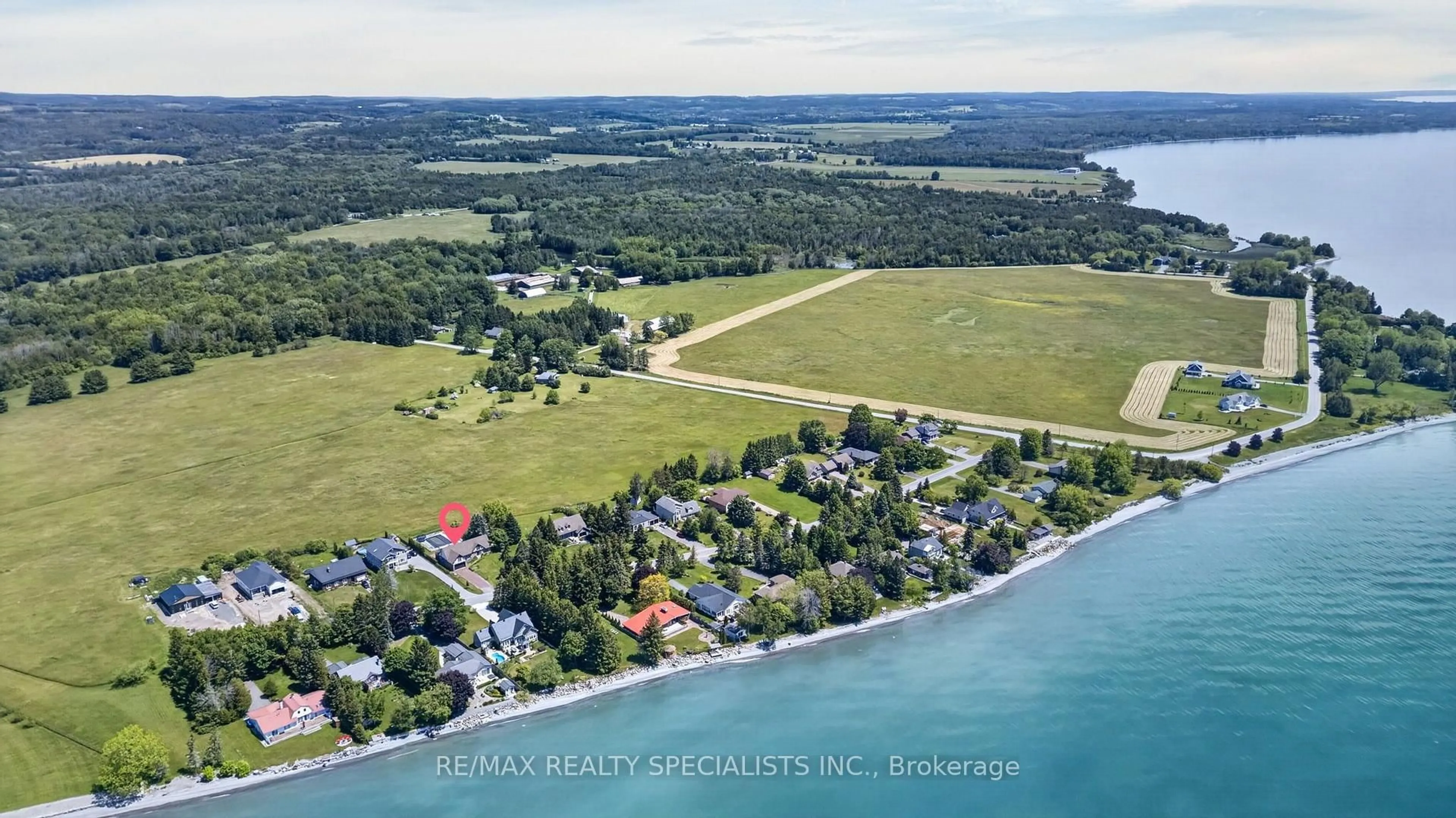 A pic from outside/outdoor area/front of a property/back of a property/a pic from drone, water/lake/river/ocean view for 120 North Shore Rd, Alnwick/Haldimand Ontario K0K 2G0