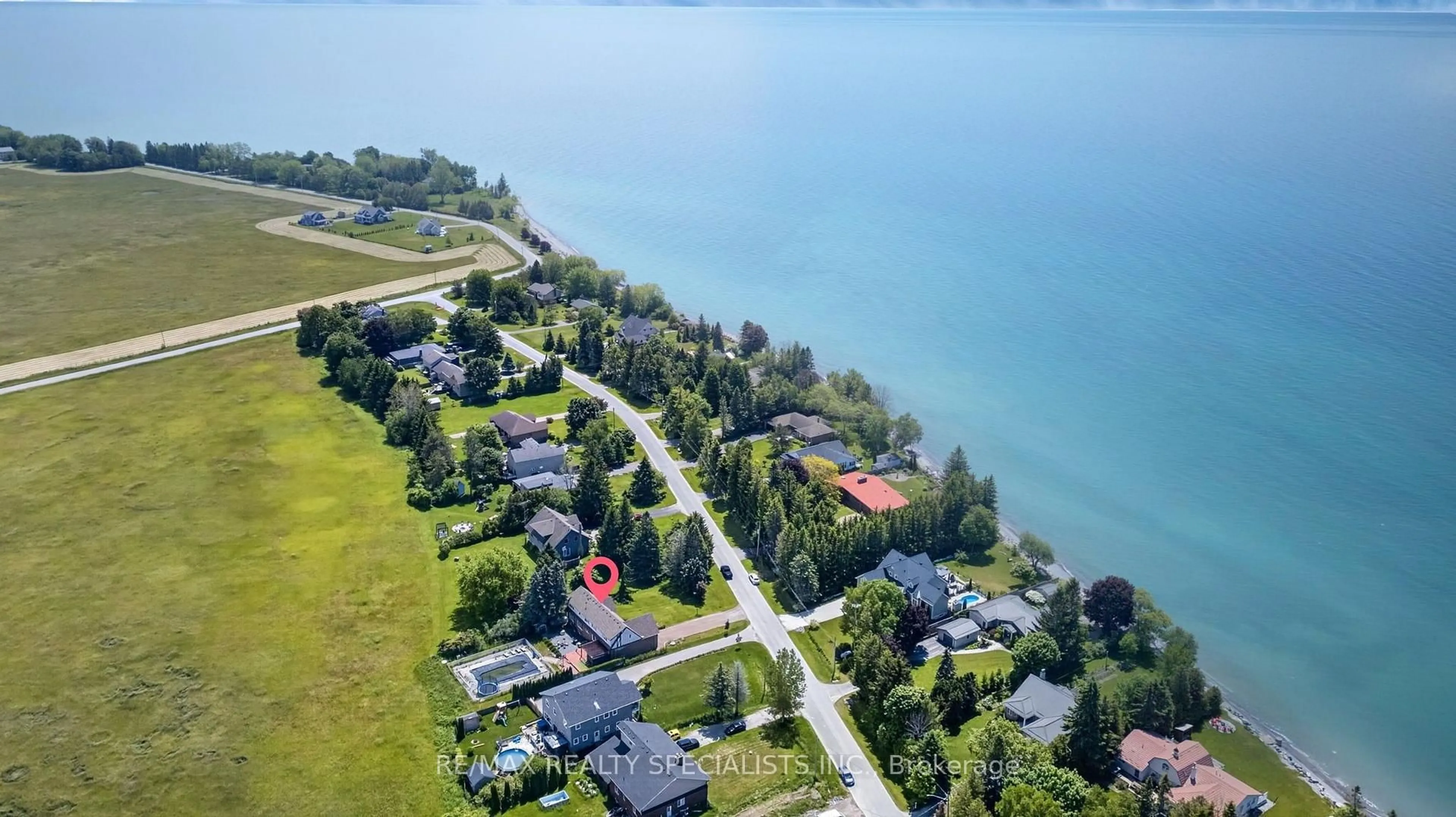 A pic from outside/outdoor area/front of a property/back of a property/a pic from drone, water/lake/river/ocean view for 120 North Shore Rd, Alnwick/Haldimand Ontario K0K 2G0
