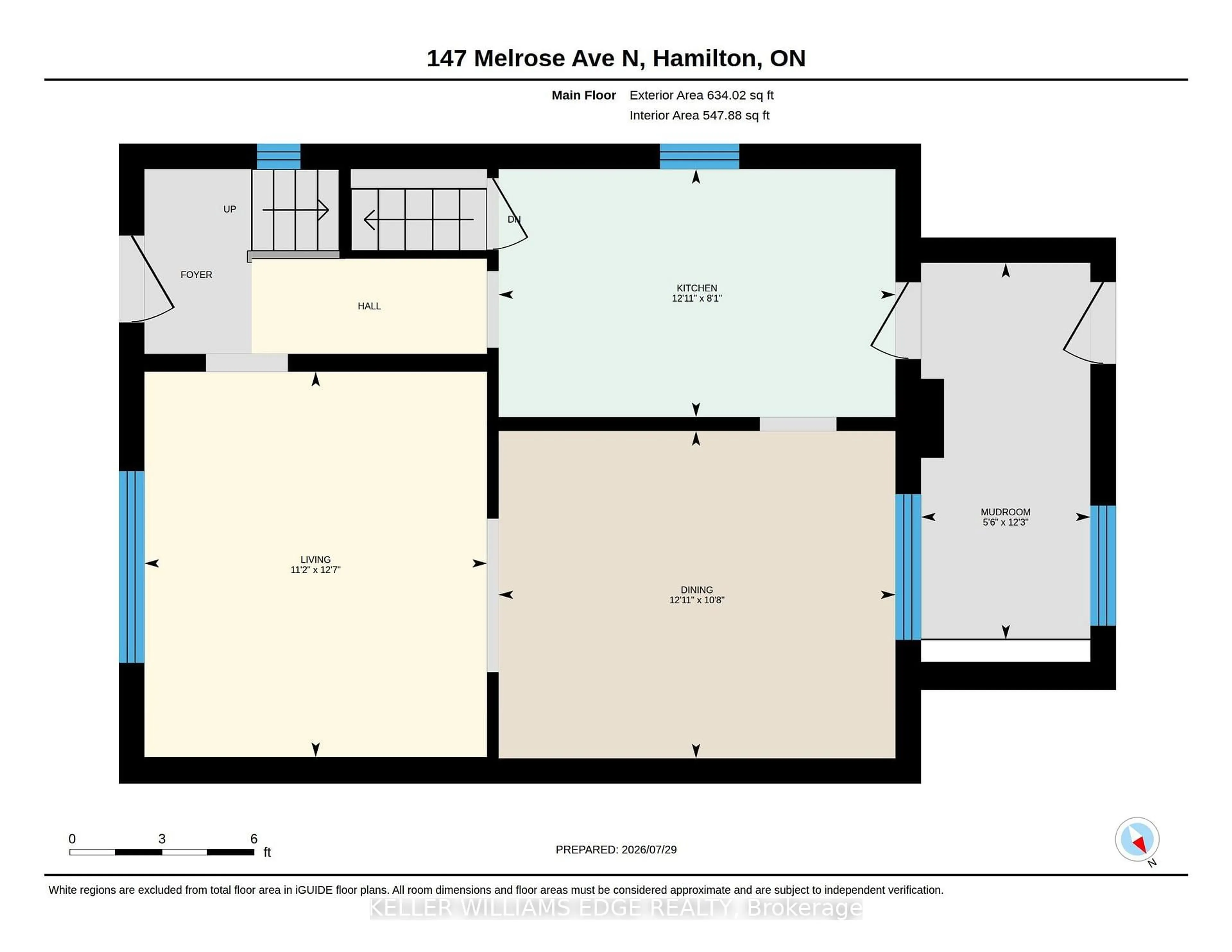 Floor plan for 147 Melrose Ave, Hamilton Ontario L8L 6X5