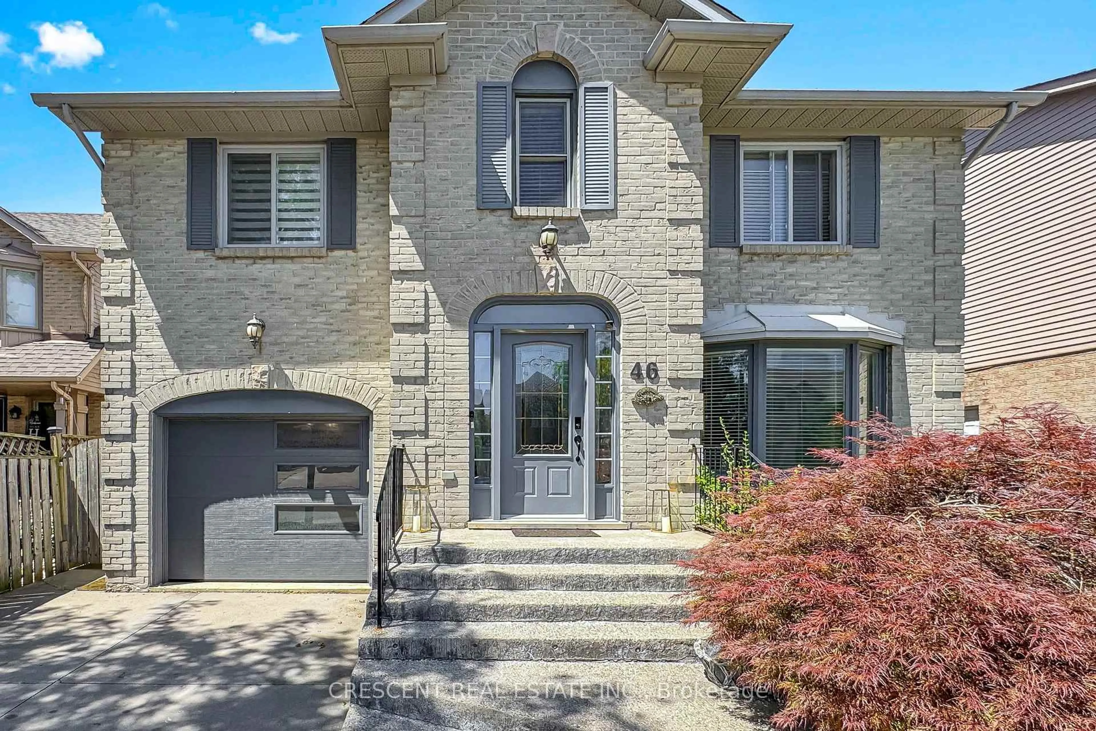 Home with brick exterior material, street for 46 Pearson Dr, Hamilton Ontario L8W 3H2
