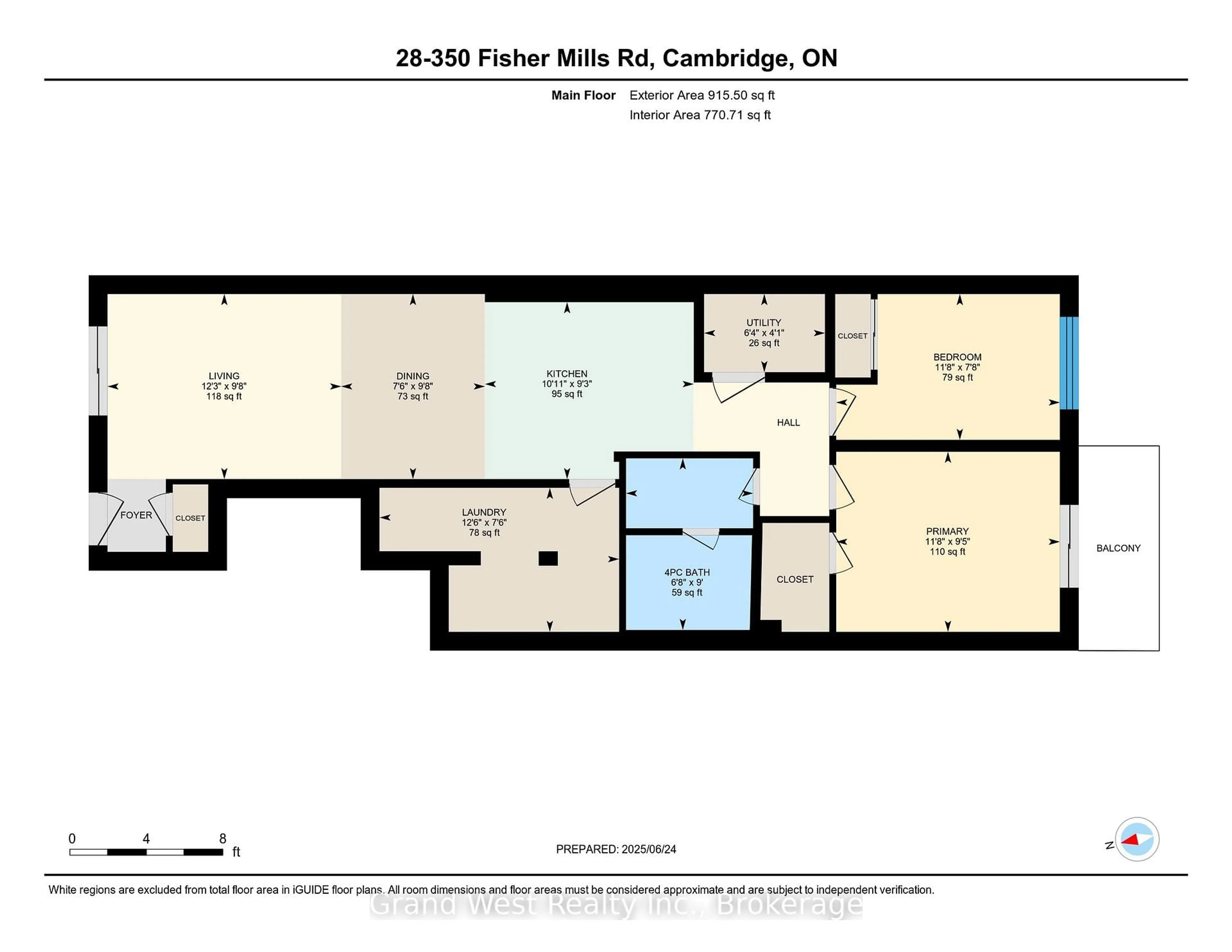 Floor plan for 350 Fisher Mills Rd #28, Cambridge Ontario N3C 4N5