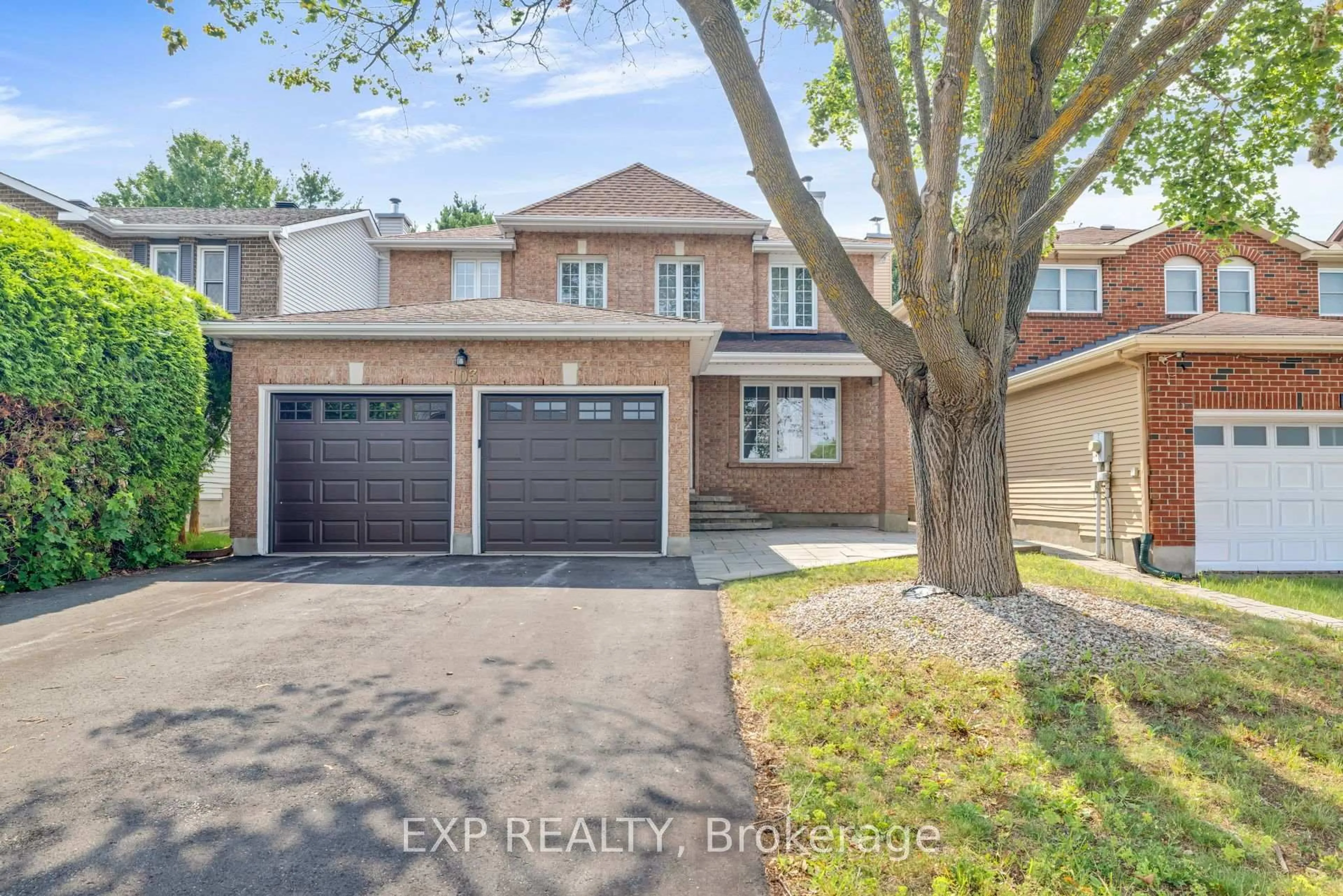 Home with brick exterior material, street for 103 FLAMBOROUGH Way, Ottawa Ontario K2K 2G1