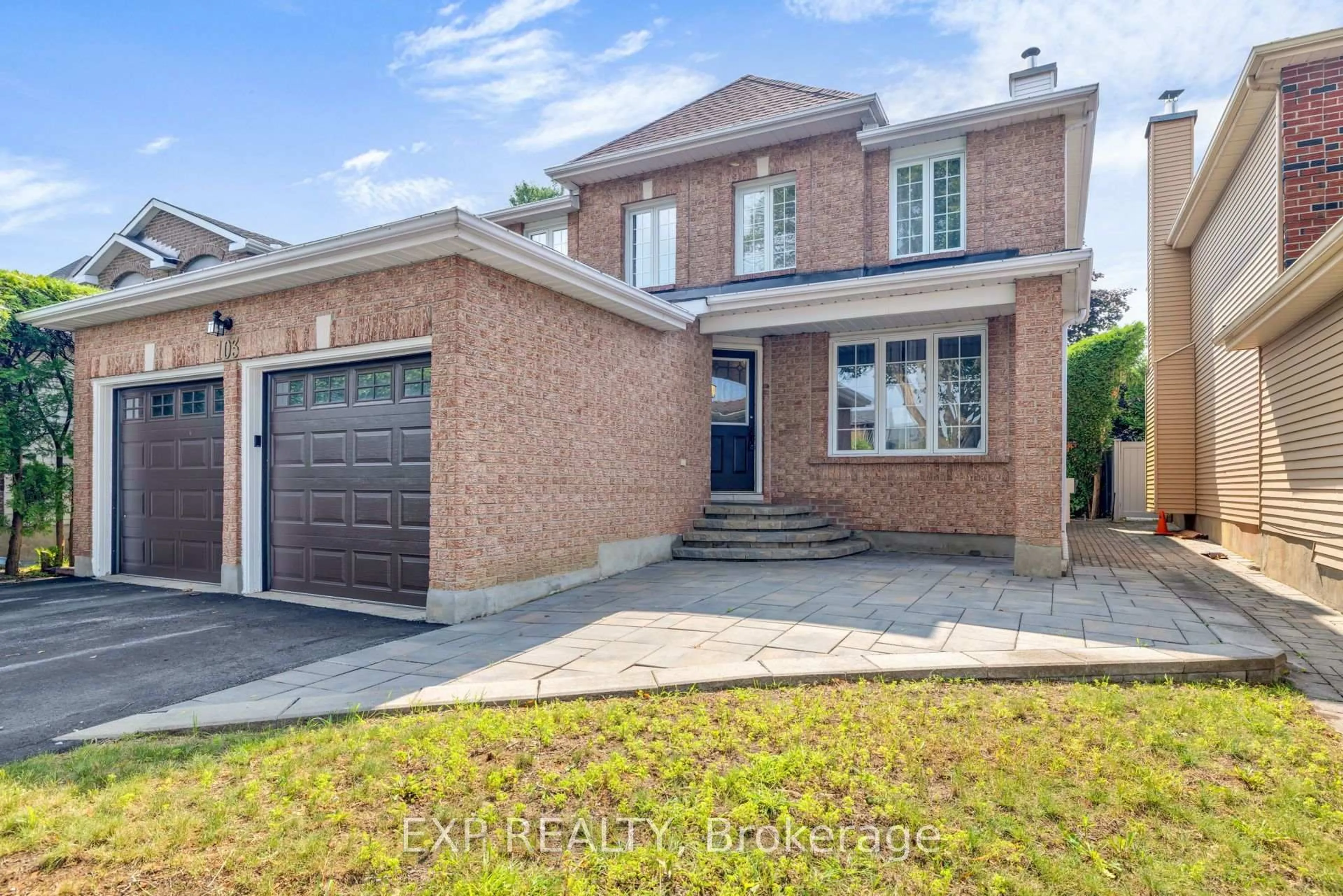 Home with brick exterior material, street for 103 FLAMBOROUGH Way, Ottawa Ontario K2K 2G1