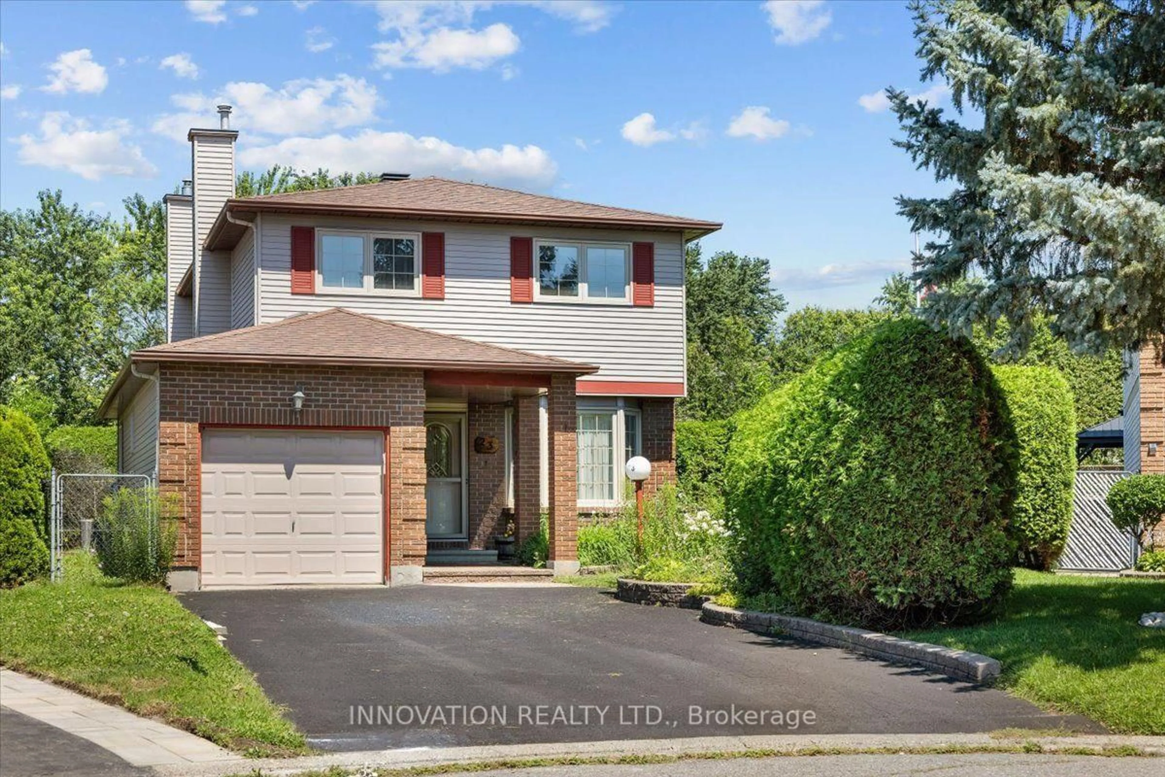 Home with brick exterior material, street for 23 Pheasant Run Dr, Ottawa Ontario K2J 2R3