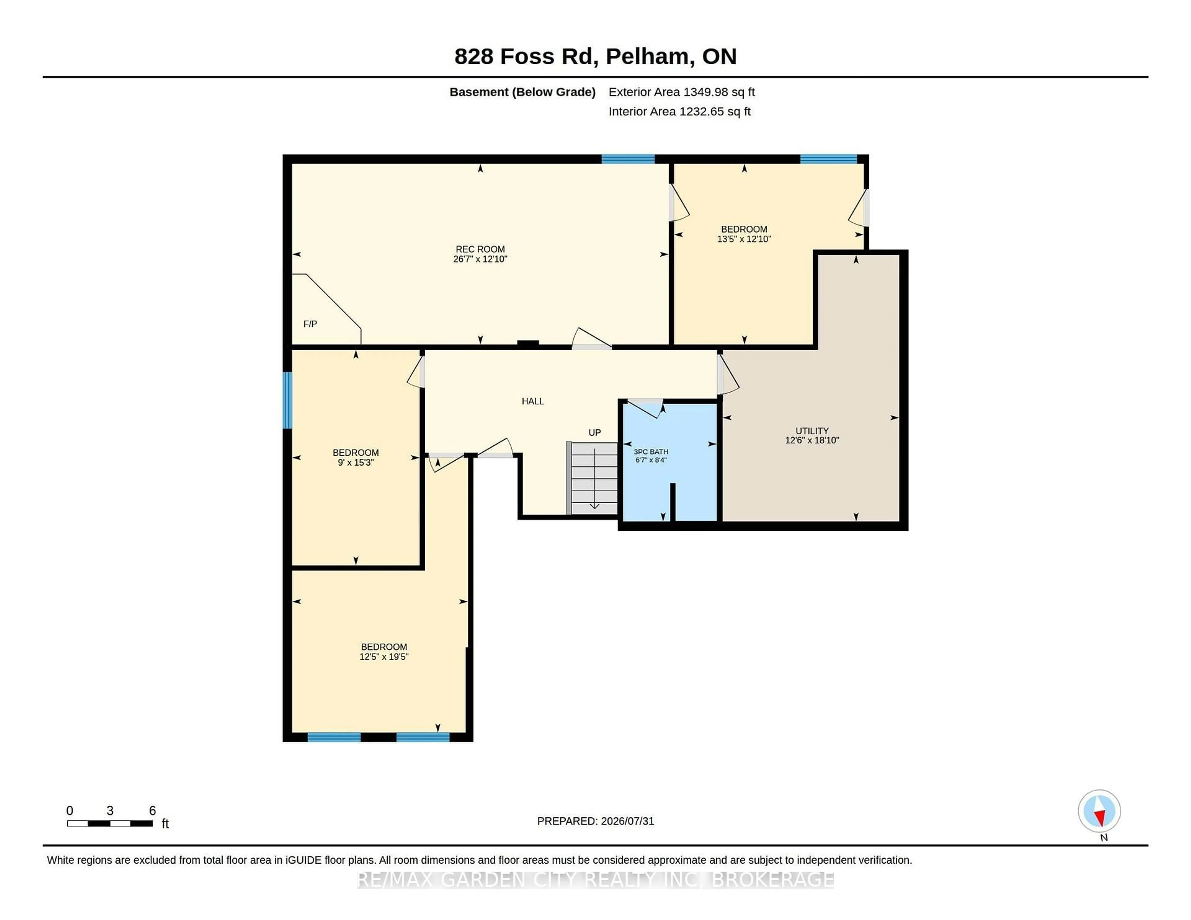Floor plan for 828 Foss Rd, Pelham Ontario L0S 1C0