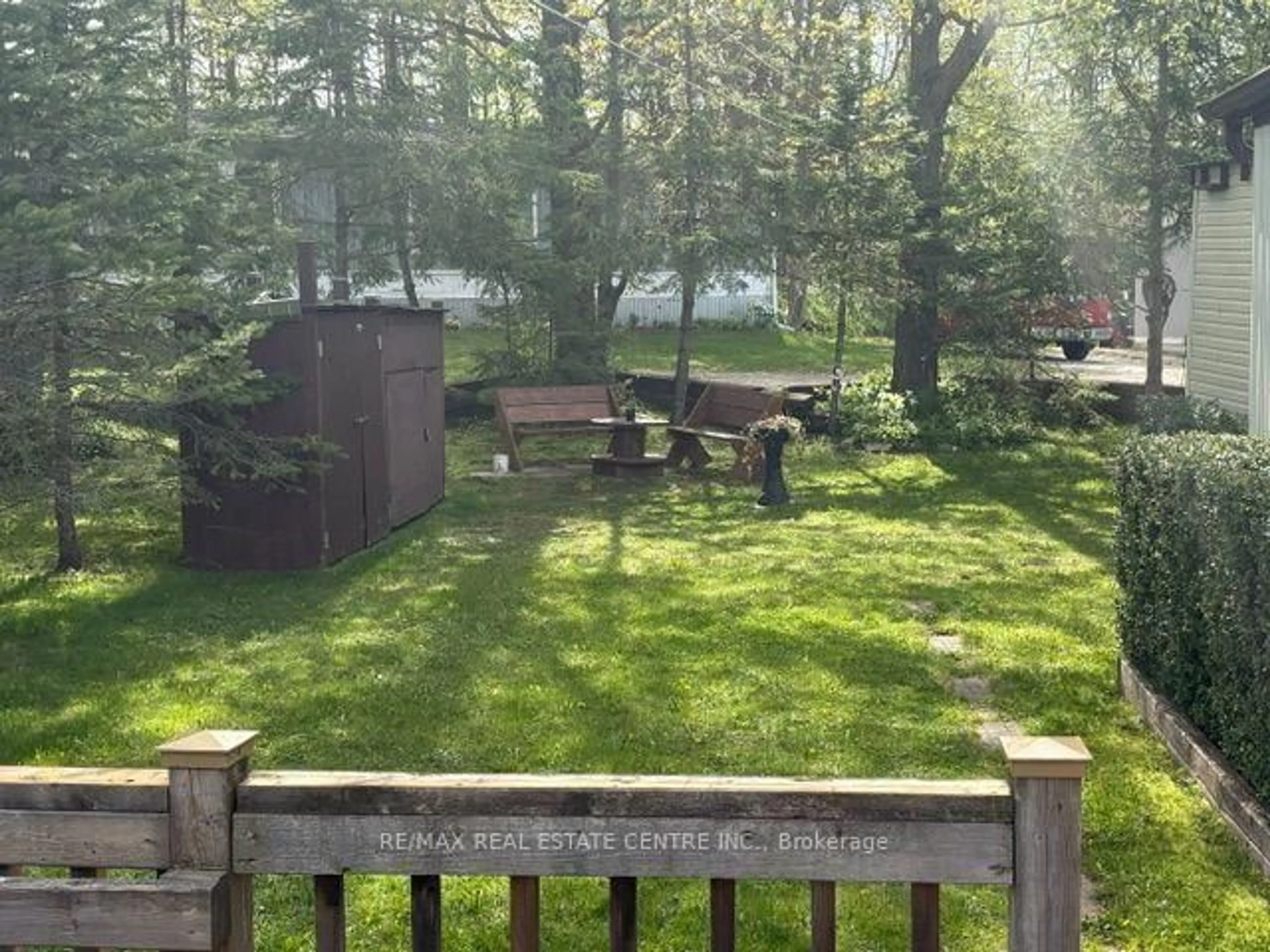 Patio, forest/trees view for 21 Maple Grove Village Rd, Southgate Ontario N0C 1B0