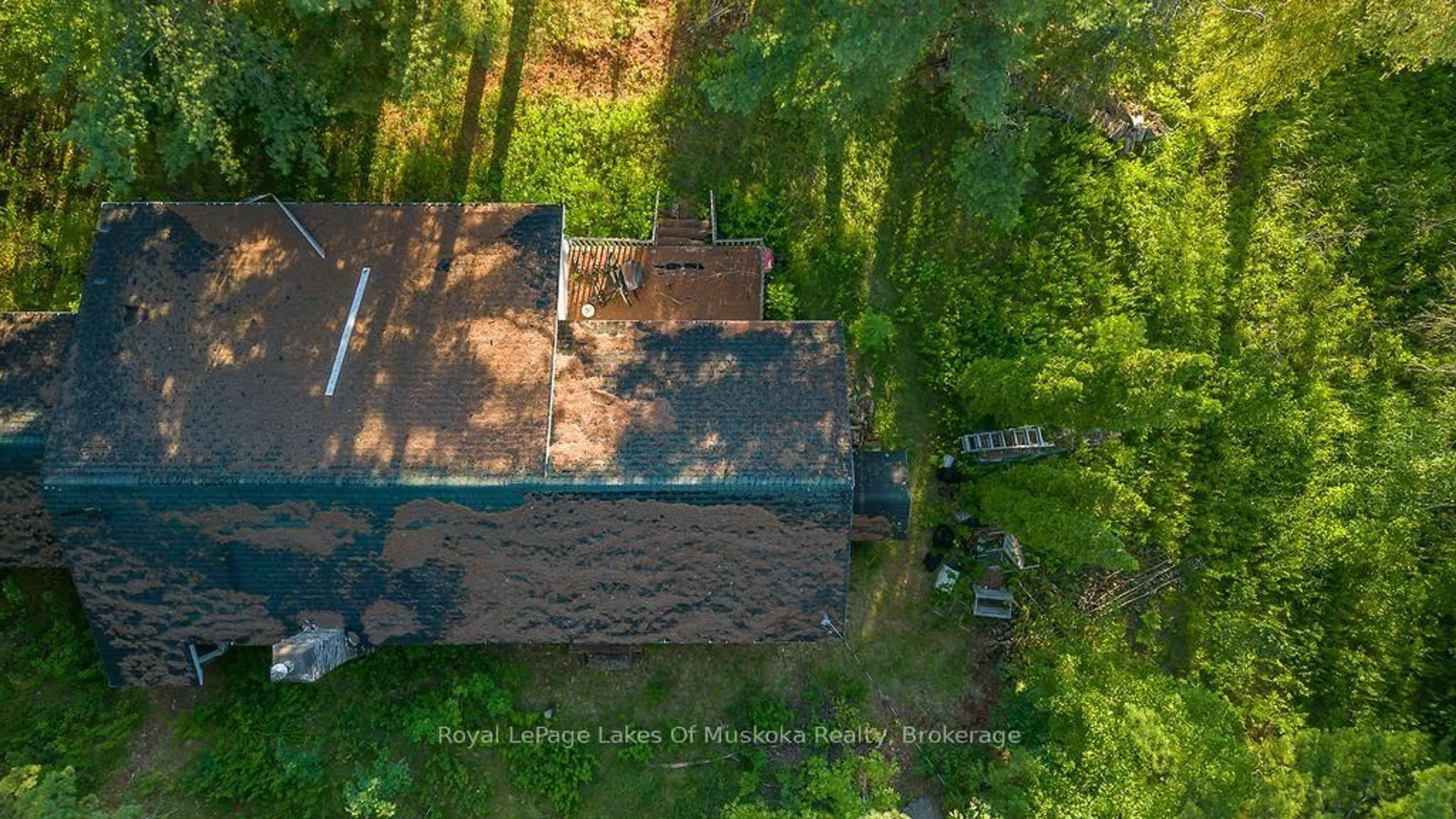 A pic from outside/outdoor area/front of a property/back of a property/a pic from drone, forest/trees view for 3712 Brunel Rd, Lake of Bays Ontario P0B 1A0