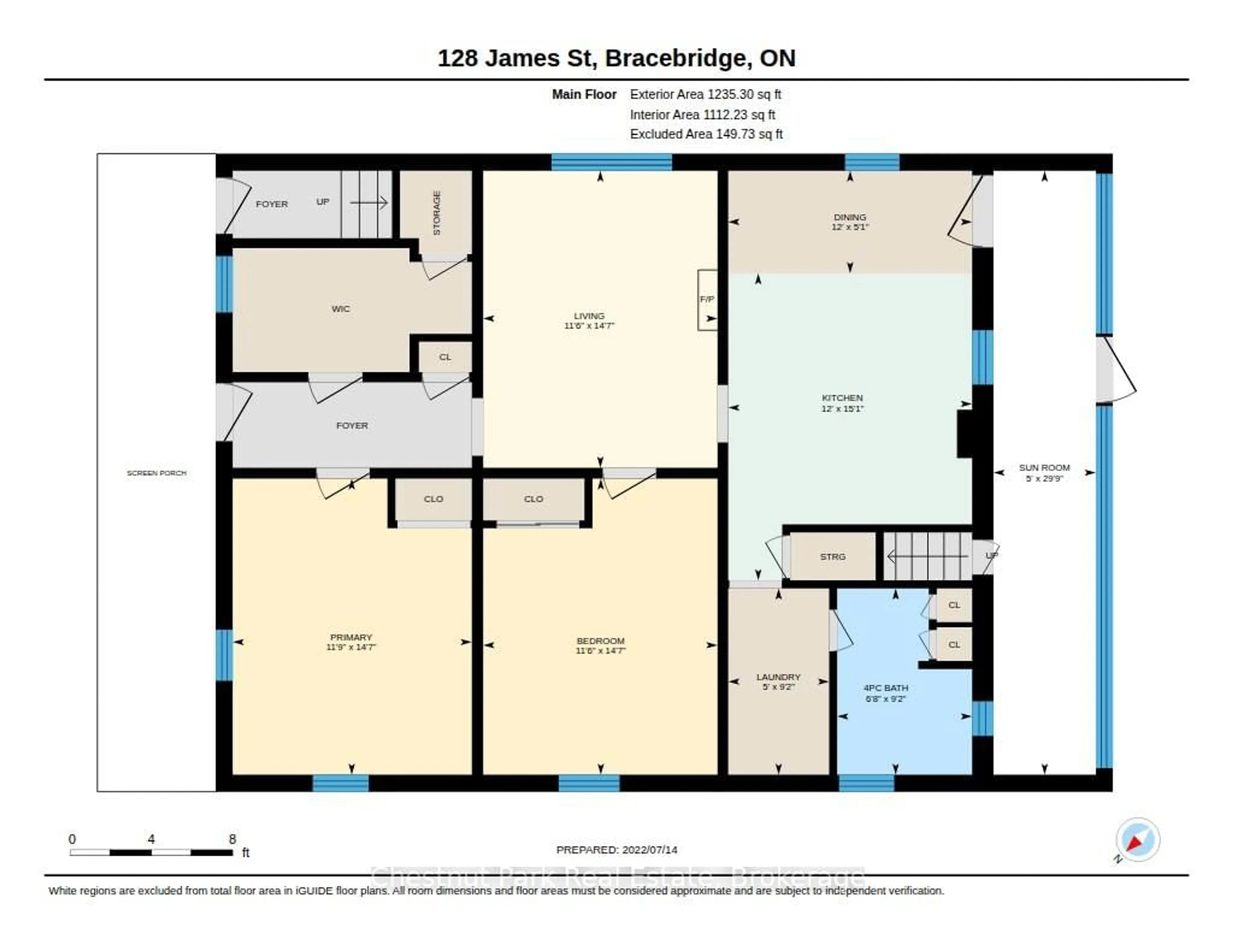 Floor plan for 128 James St, Bracebridge Ontario P1L 2B6