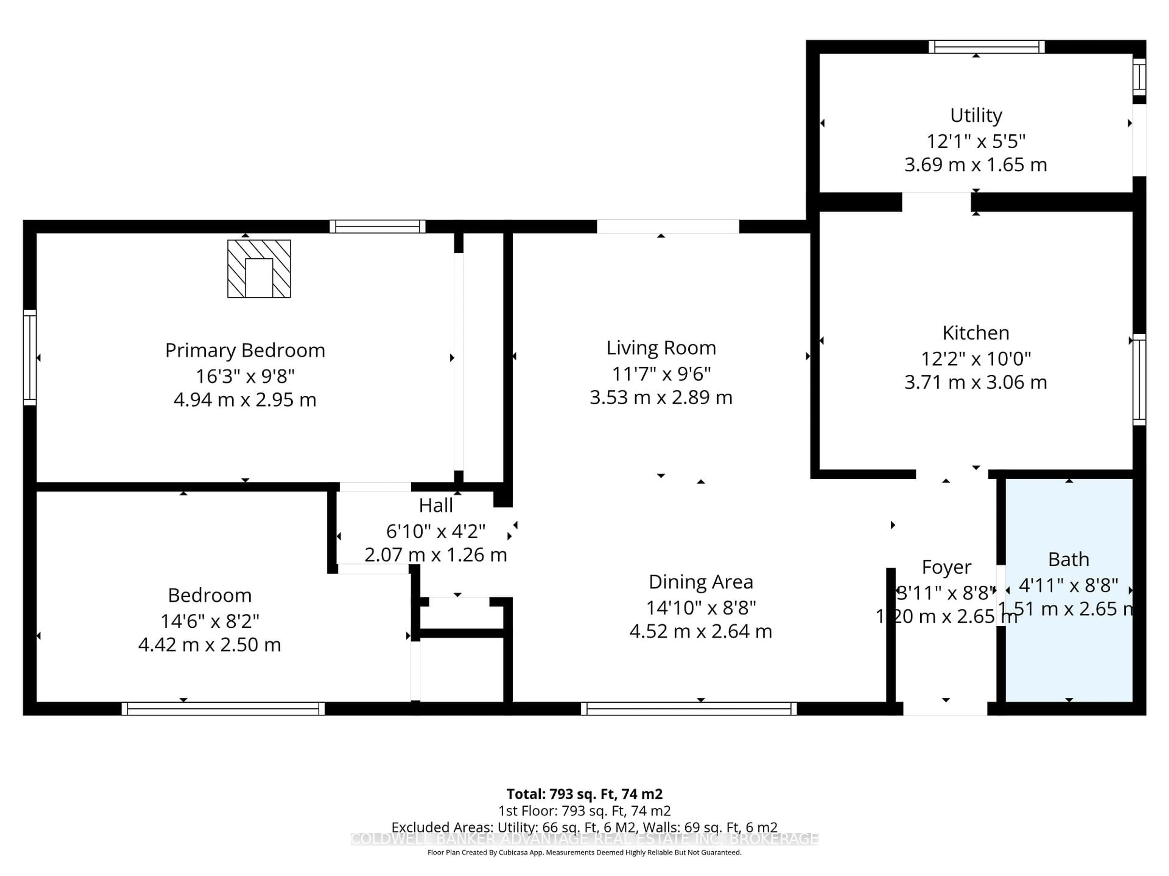 Floor plan for 614 Waterloo St, Hamilton Ontario L8H 6V5
