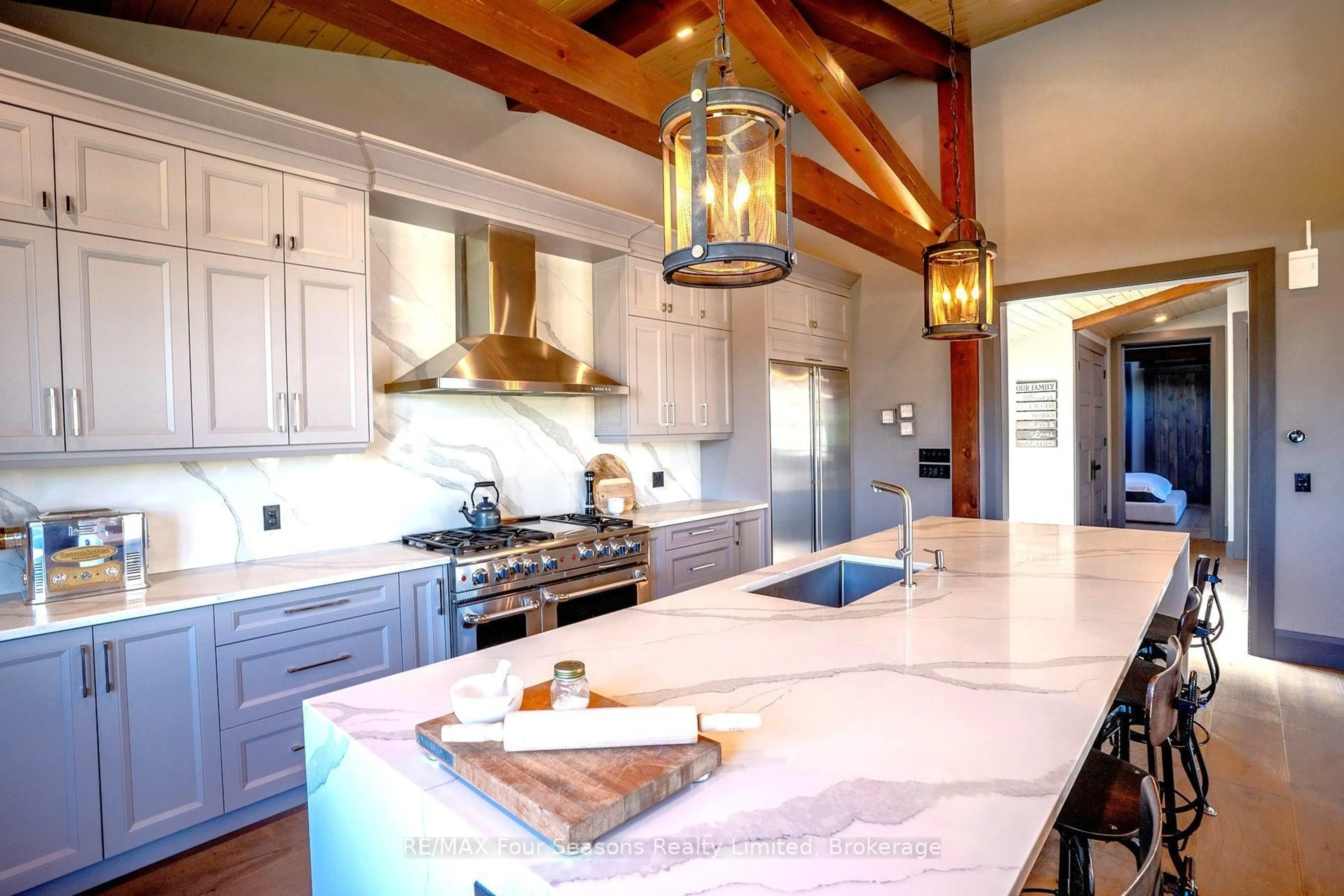 Contemporary kitchen, ceramic/tile floor for 116 Arnot Cres, Blue Mountains Ontario L9Y 0Z8