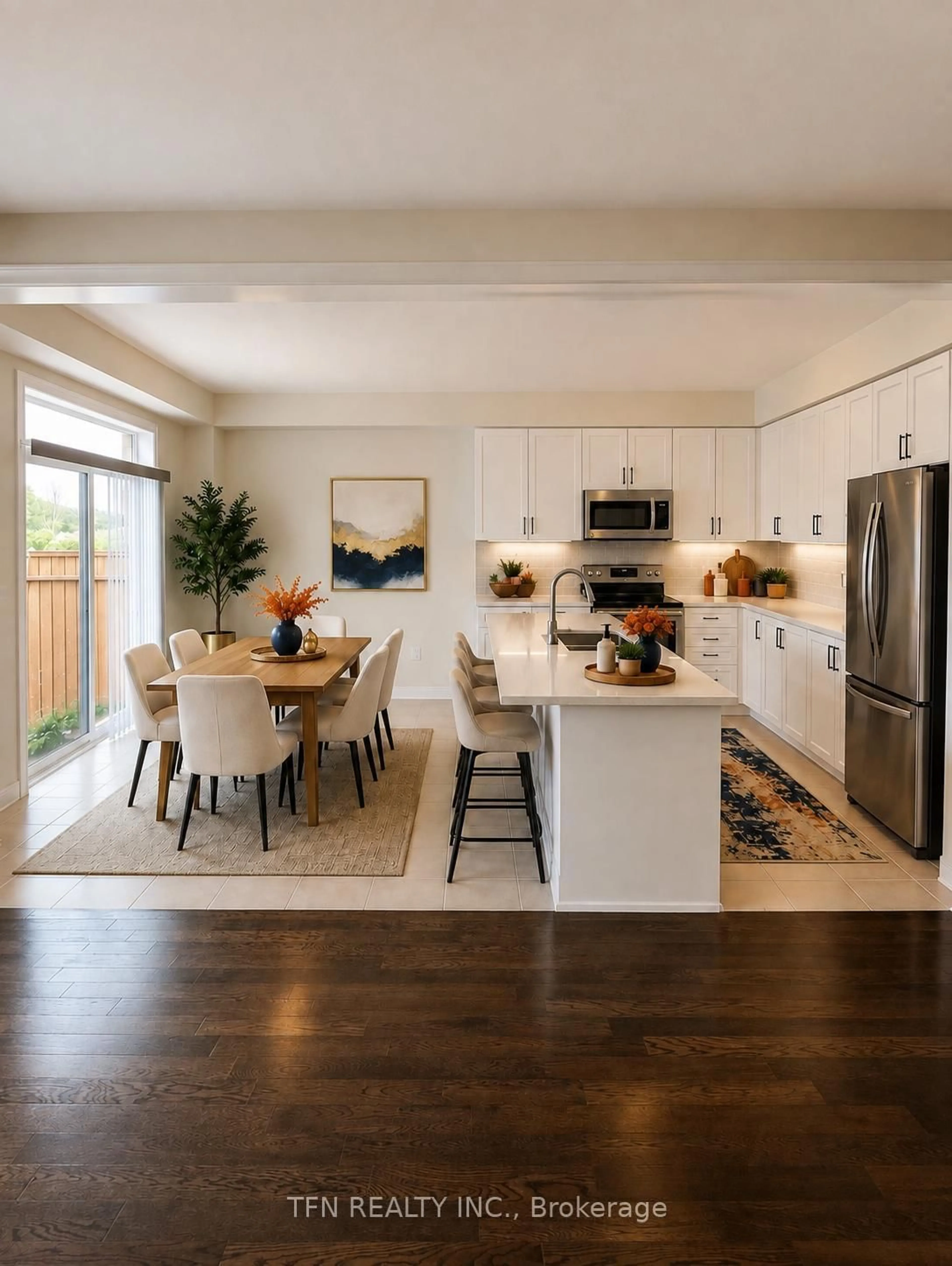 Open concept kitchen, wood/laminate floor for 71 Sundin Dr, Haldimand Ontario N3W 0H3