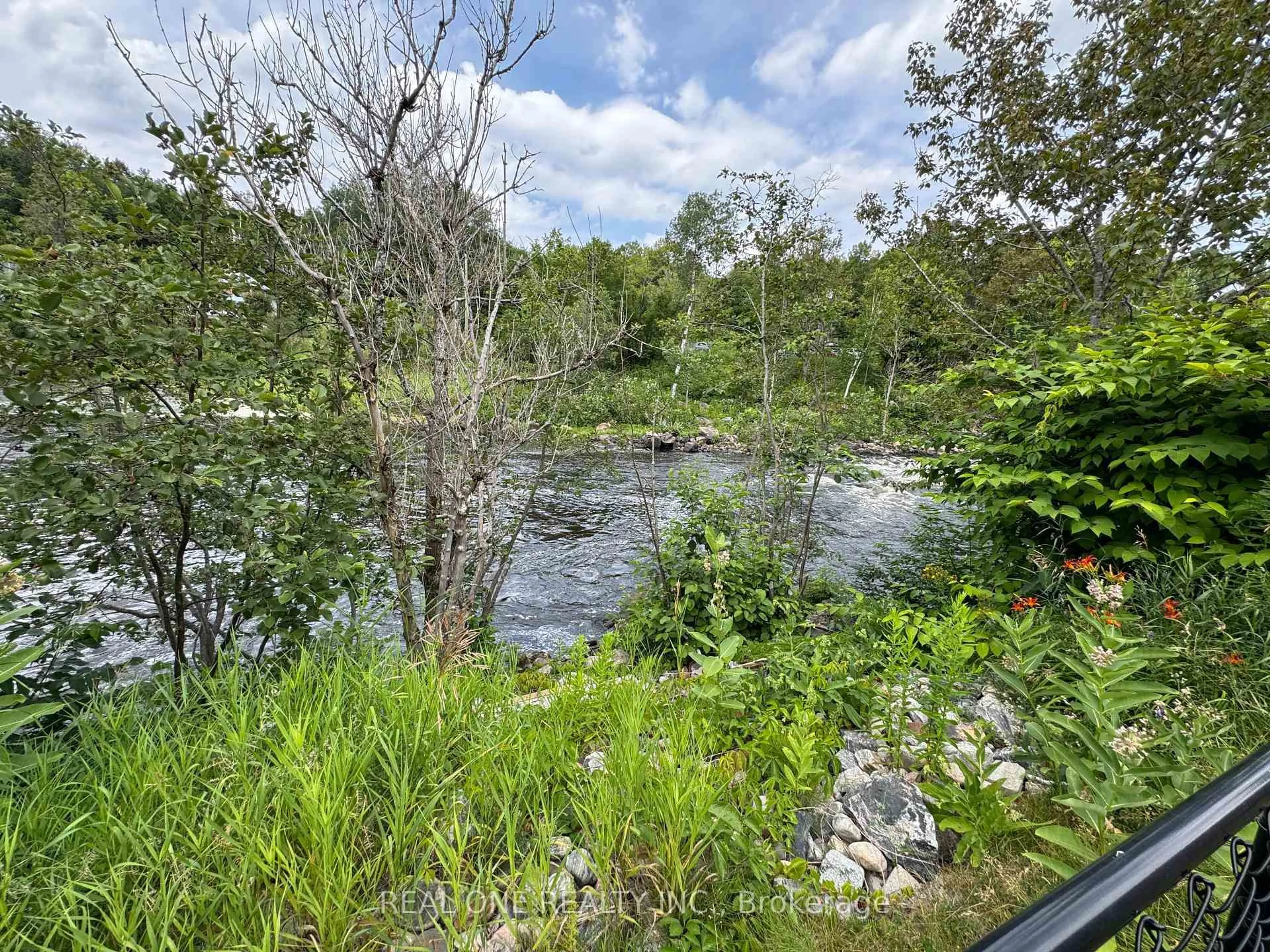 A pic from outside/outdoor area/front of a property/back of a property/a pic from drone, water/lake/river/ocean view for 145 Syples St, Burk's Falls Ontario P0A 1C0