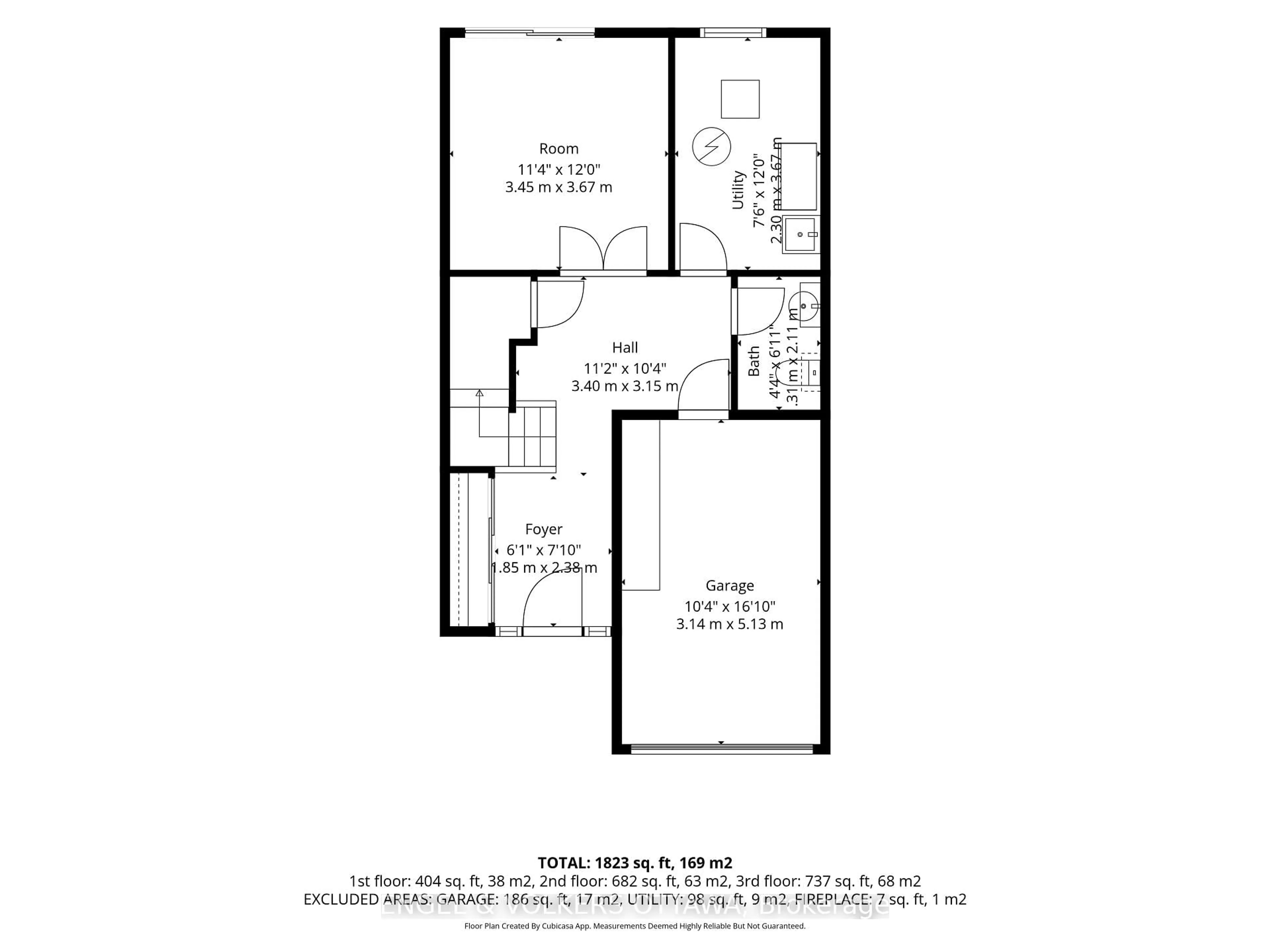 Floor plan for 1831 Summerfields Cres, Ottawa Ontario K1C 7B8