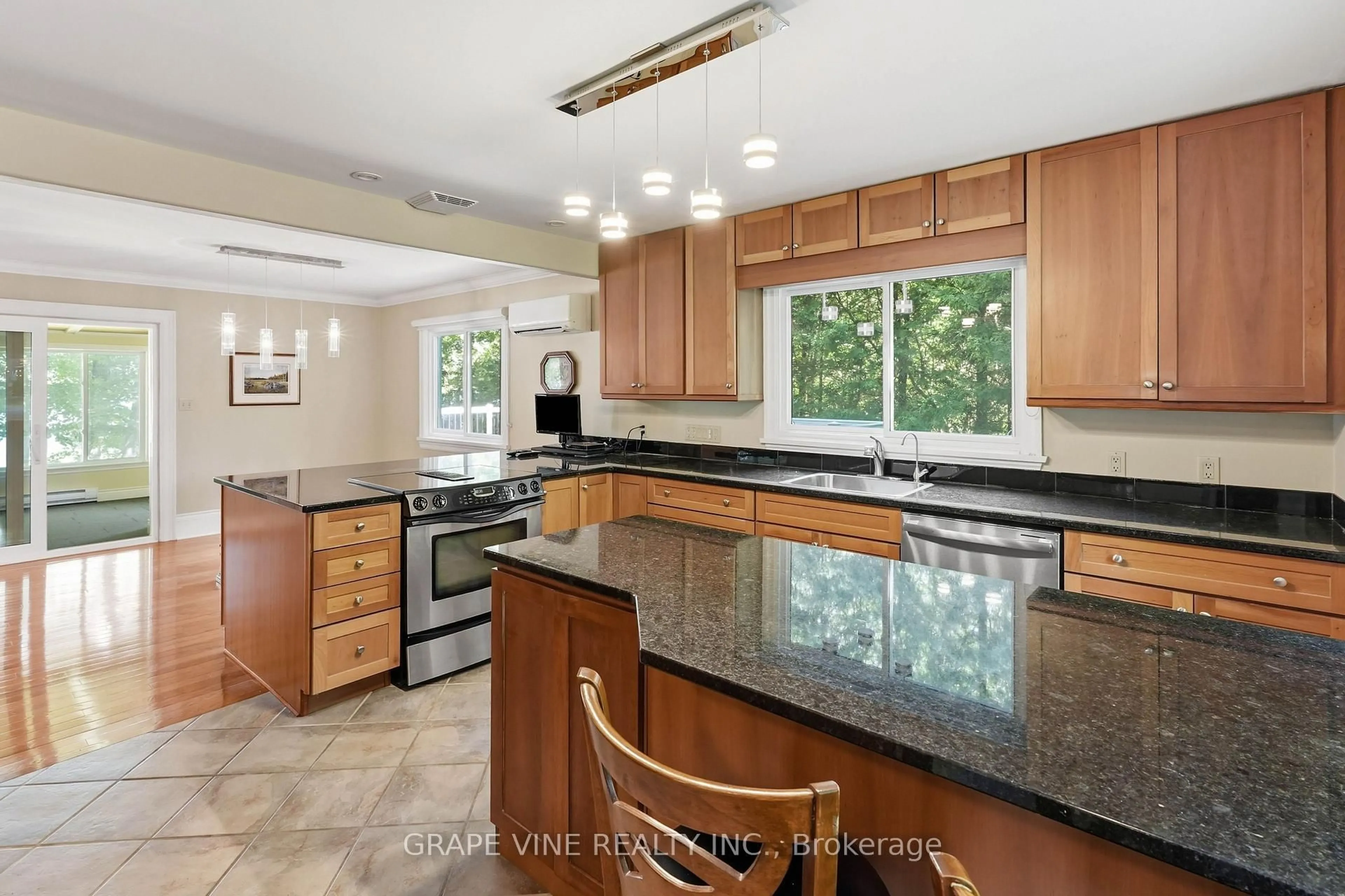 Open concept kitchen, ceramic/tile floor for 68 Goodman Cres, Prince Edward County Ontario K0K 2T0