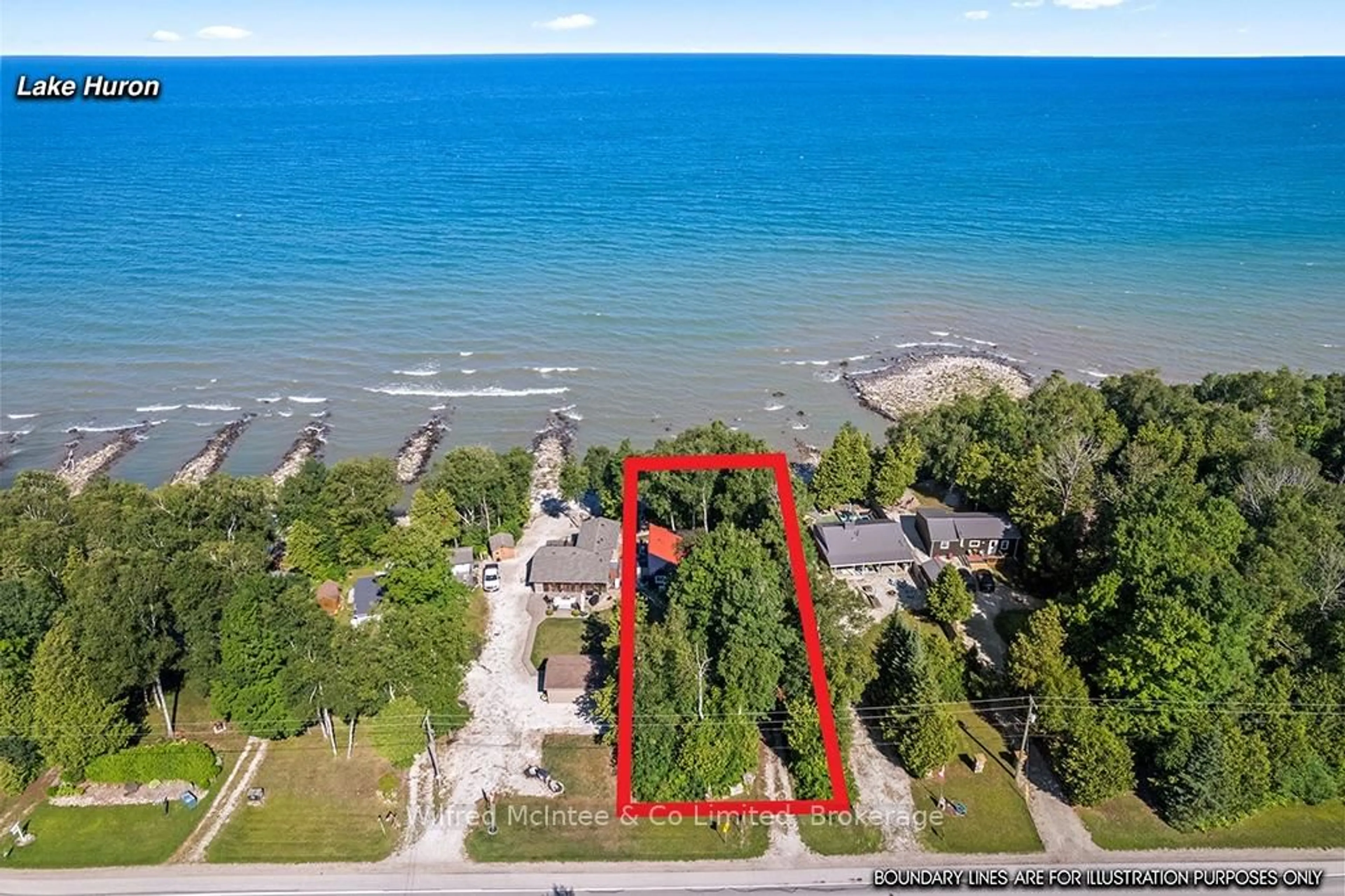 A pic from outside/outdoor area/front of a property/back of a property/a pic from drone, water/lake/river/ocean view for 763 BRUCE ROAD 13, Native Leased Lands Ontario N0H 2L0