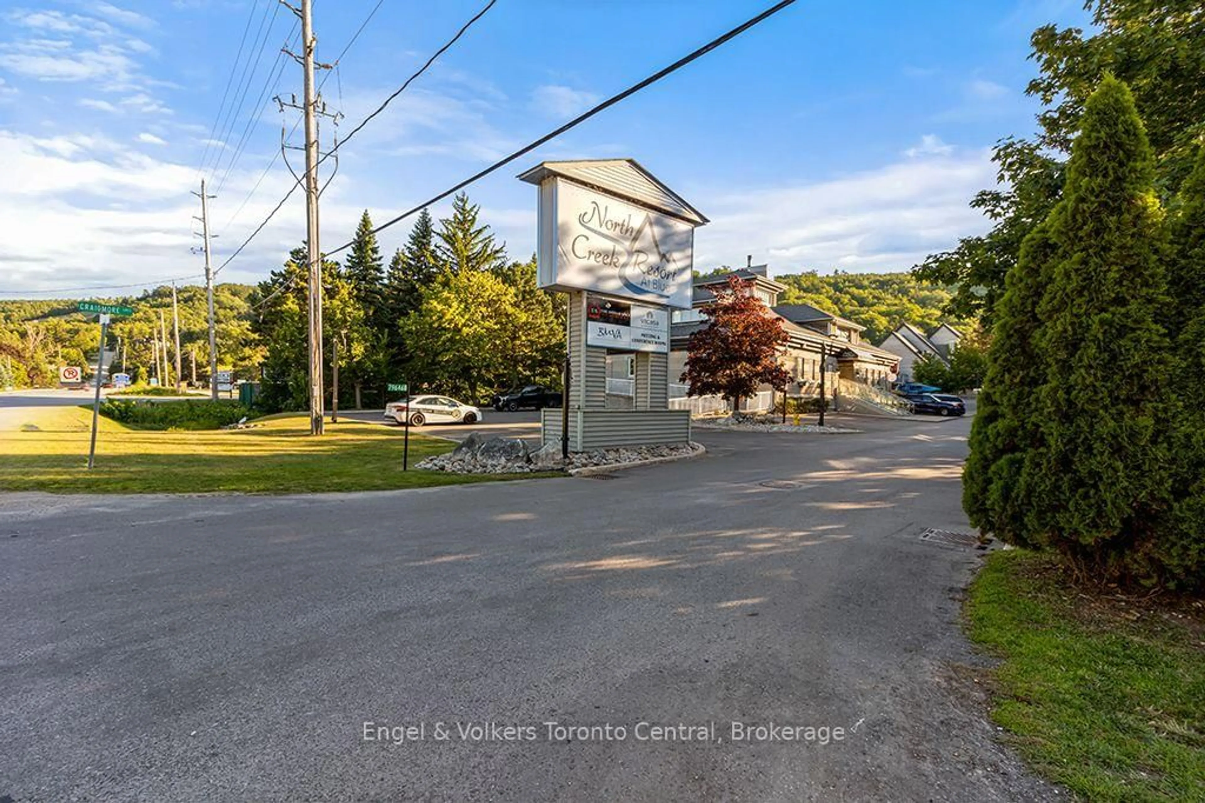 A pic from outside/outdoor area/front of a property/back of a property/a pic from drone, street for 796468 Grey Road 19 Rd #102, Blue Mountains Ontario L9Y 0N6