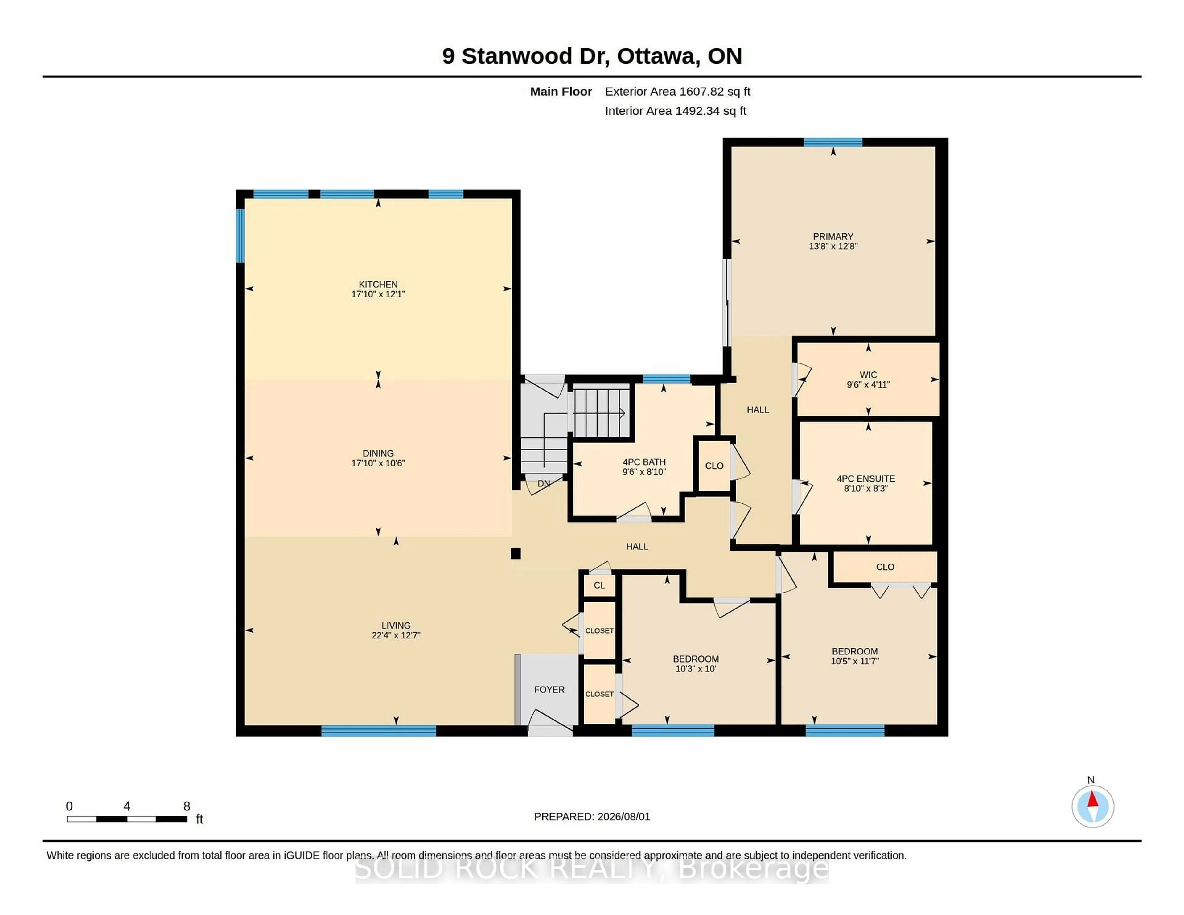Floor plan for 9 Stanwood Dr, Ottawa Ontario K2G 2Z1