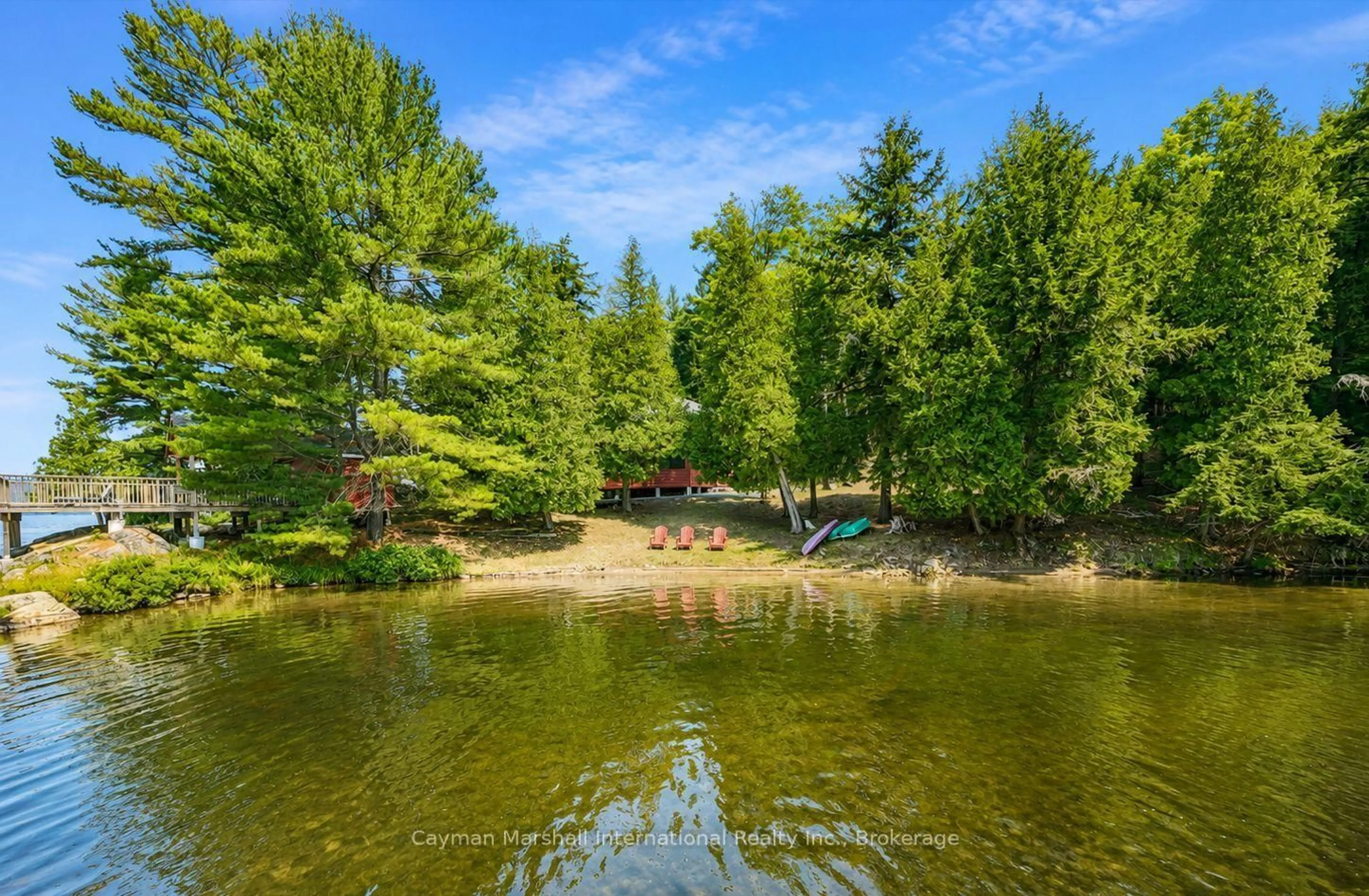 A pic from outside/outdoor area/front of a property/back of a property/a pic from drone, water/lake/river/ocean view for 2/3-1030 Raven Hill Rd, Lake of Bays Ontario P0A 1H0