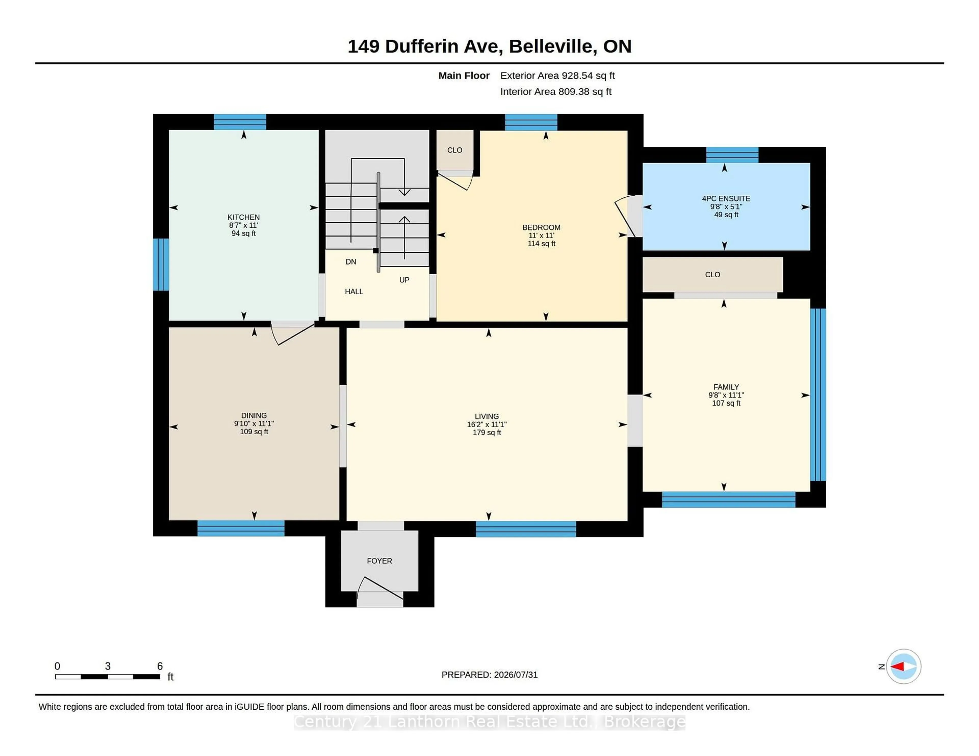 Floor plan for 149 Dufferin Ave, Belleville Ontario K8N 3W9