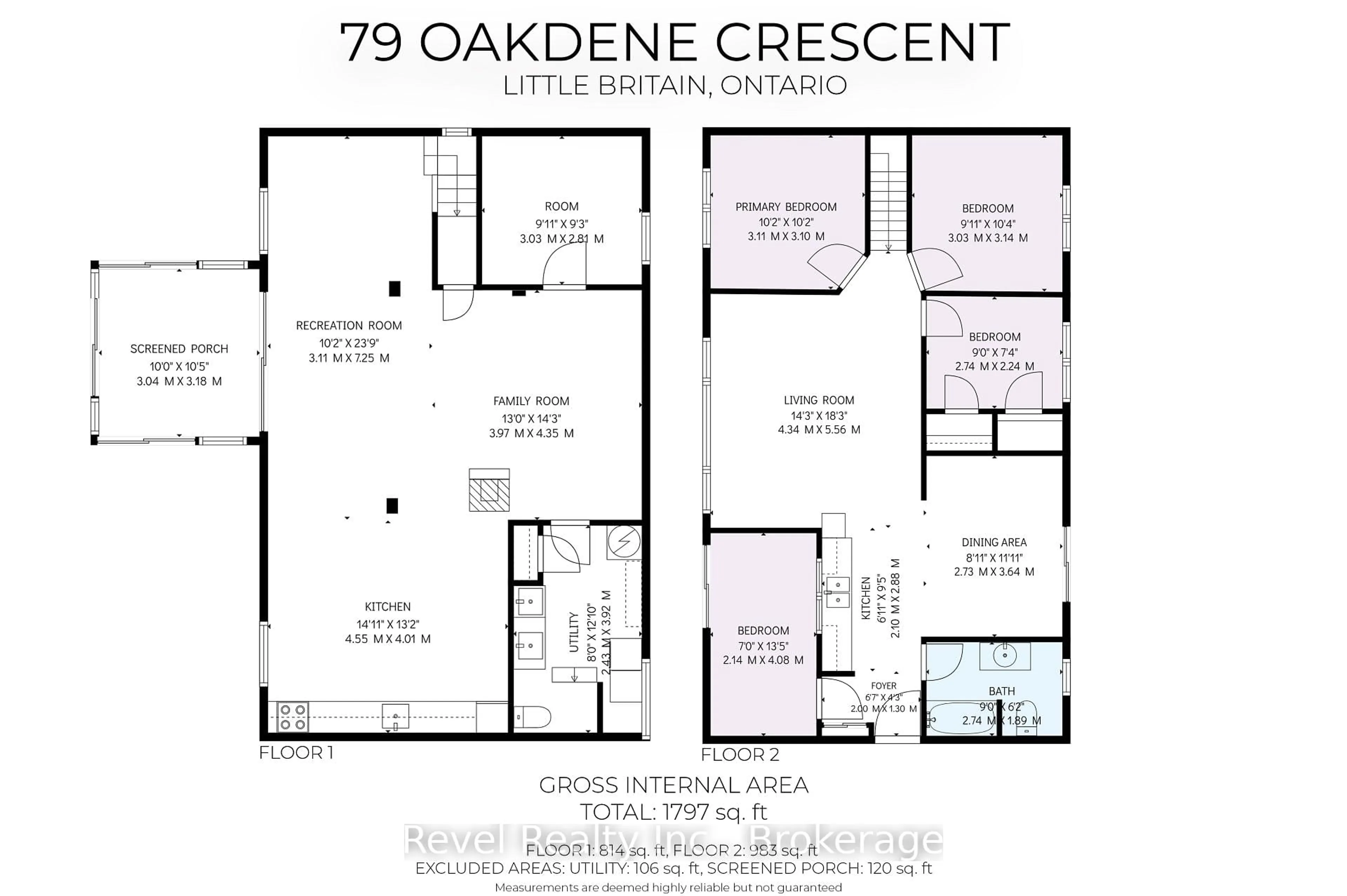 Floor plan for 79 Oakdene Cres, Kawartha Lakes Ontario K0M 2C0