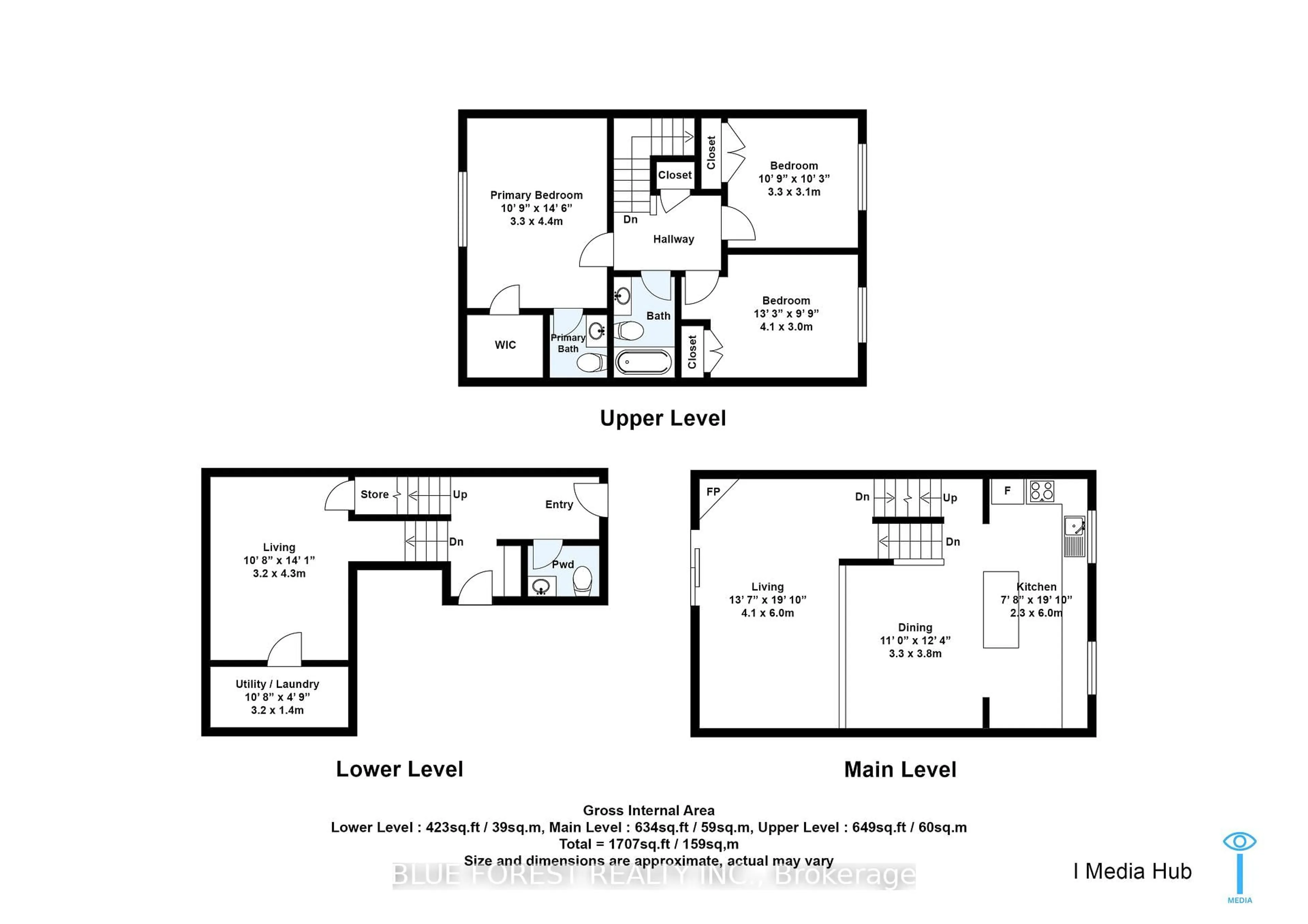 Floor plan for 40 Fairfax Crt #Unit 6, London North Ontario N6B 3Y3