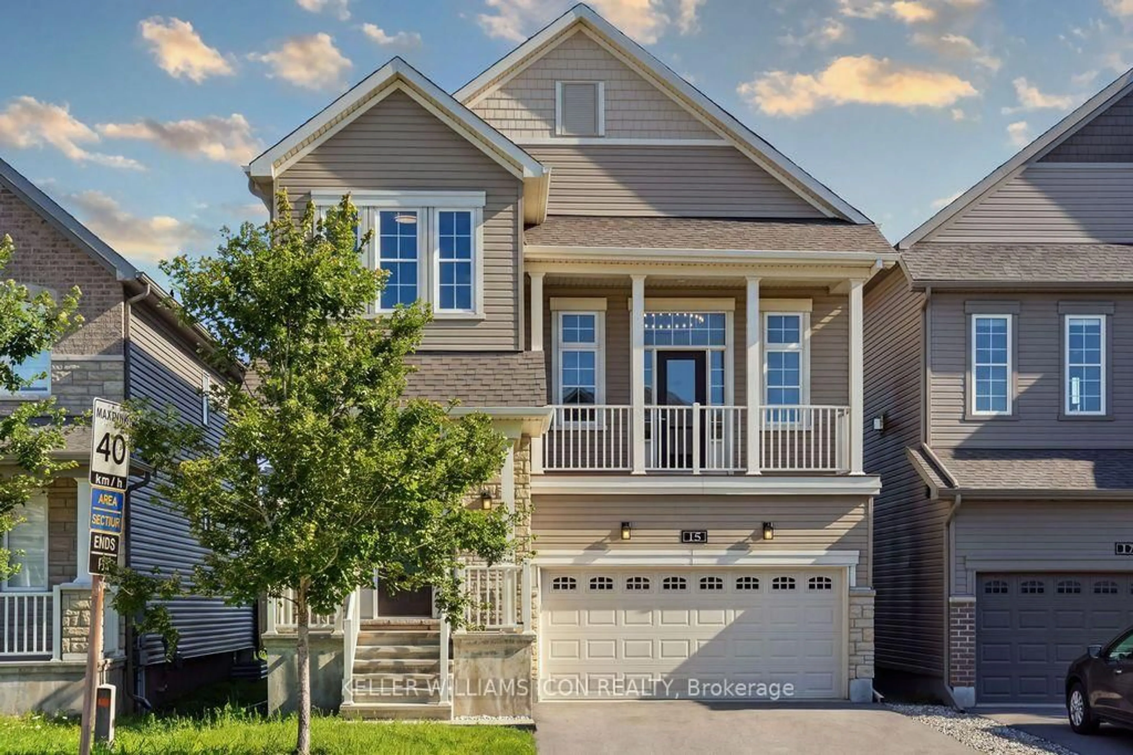 Home with vinyl exterior material, street for 15 Aura Ave, Ottawa Ontario K2J 6S1