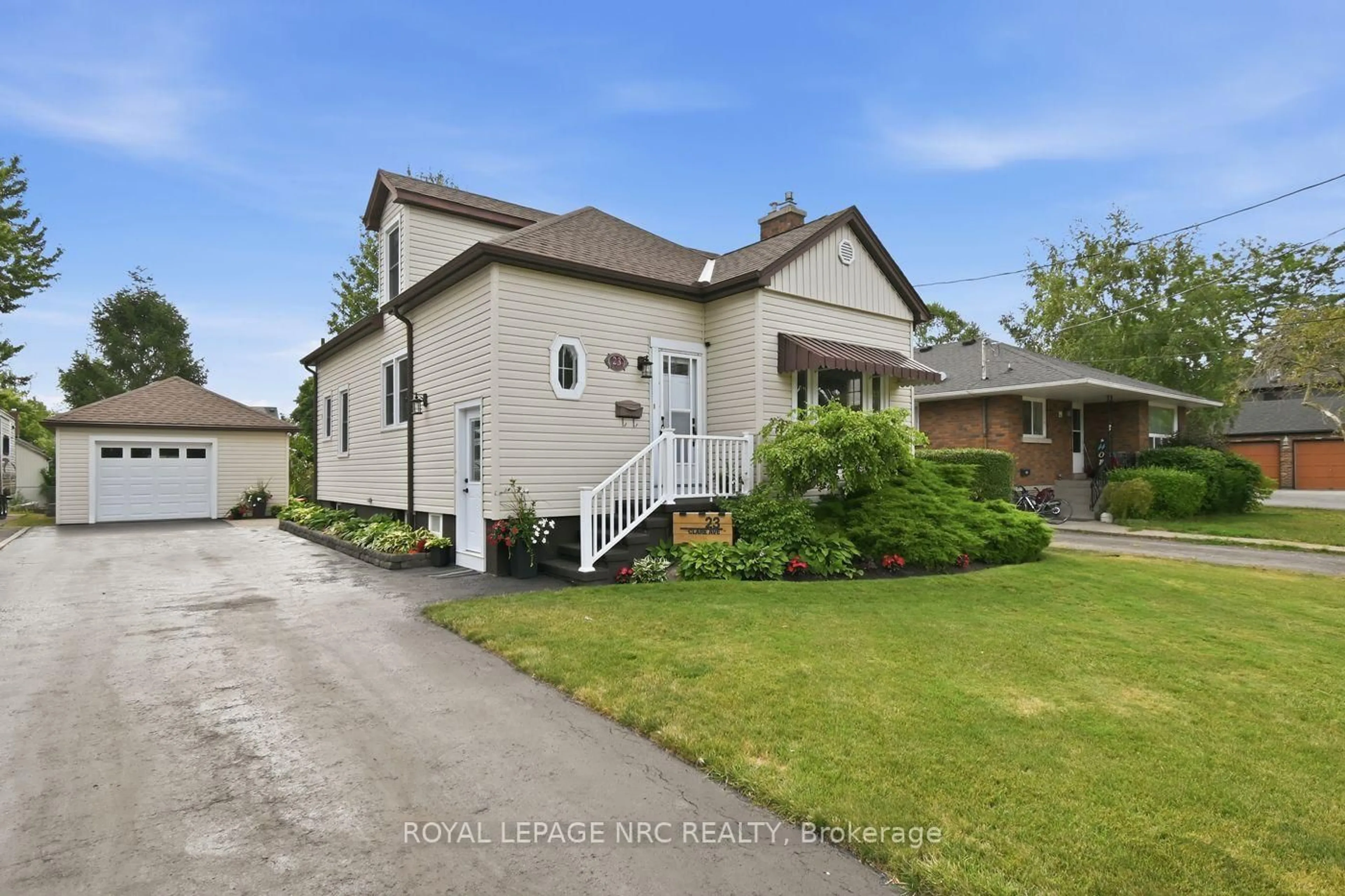 A pic from outside/outdoor area/front of a property/back of a property/a pic from drone, street for 23 Clare Ave, Port Colborne Ontario L3K 5H3