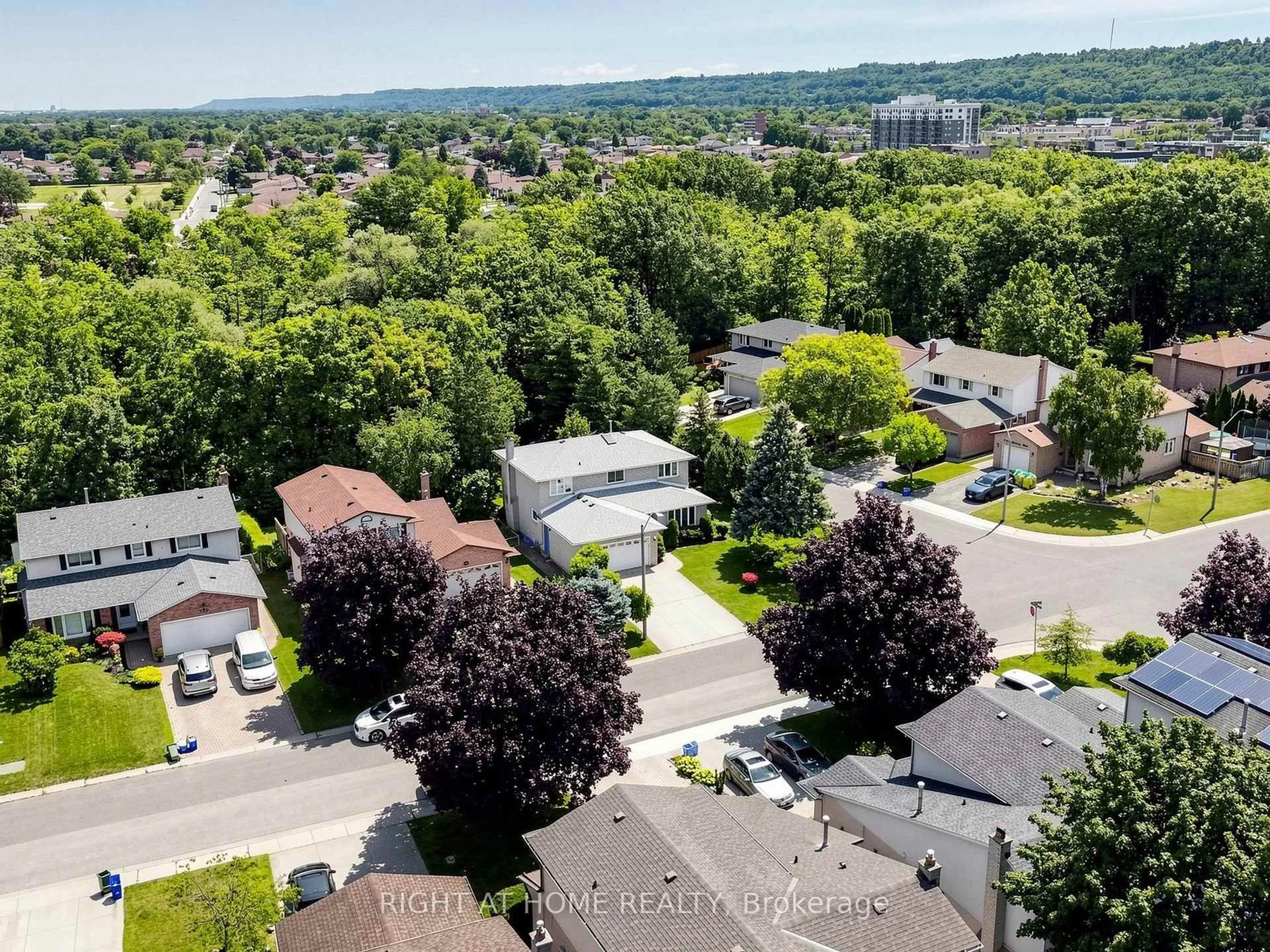 A pic from outside/outdoor area/front of a property/back of a property/a pic from drone, street for 138 Strawberry Dr, Hamilton Ontario L8E 4R7