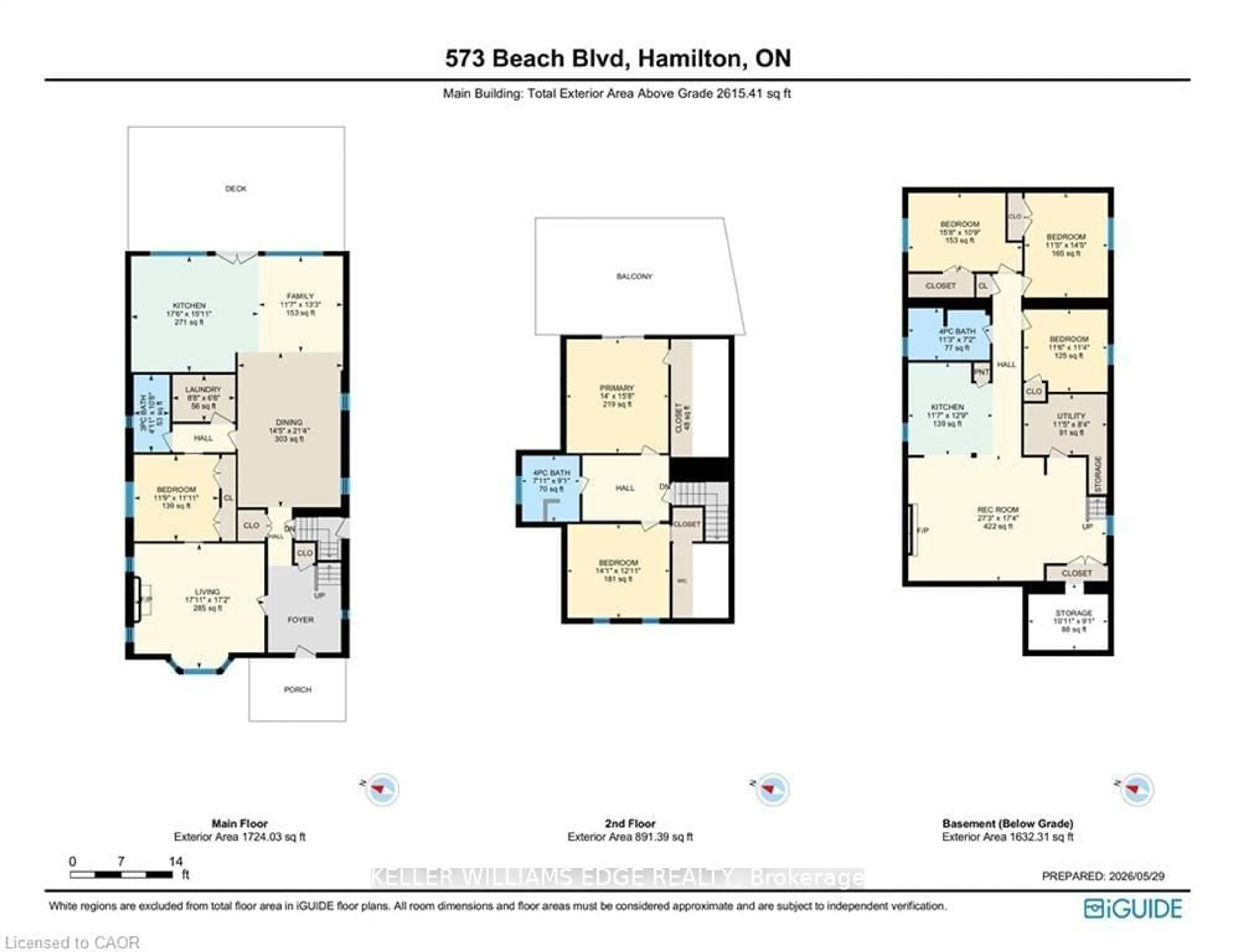 Floor plan for 573 Beach Blvd, Hamilton Ontario L8H 6X8