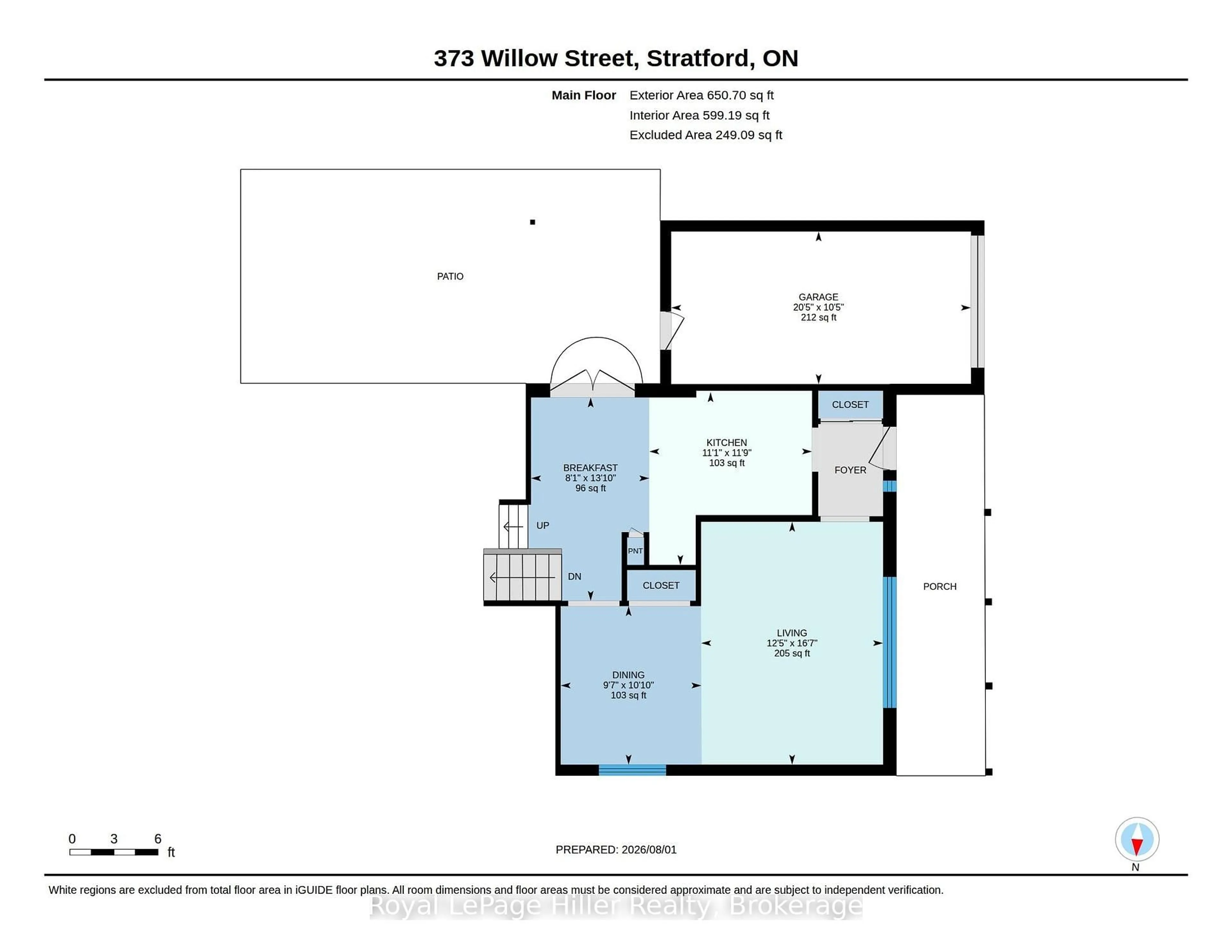Floor plan for 373 Willow St, Stratford Ontario N5A 3B8