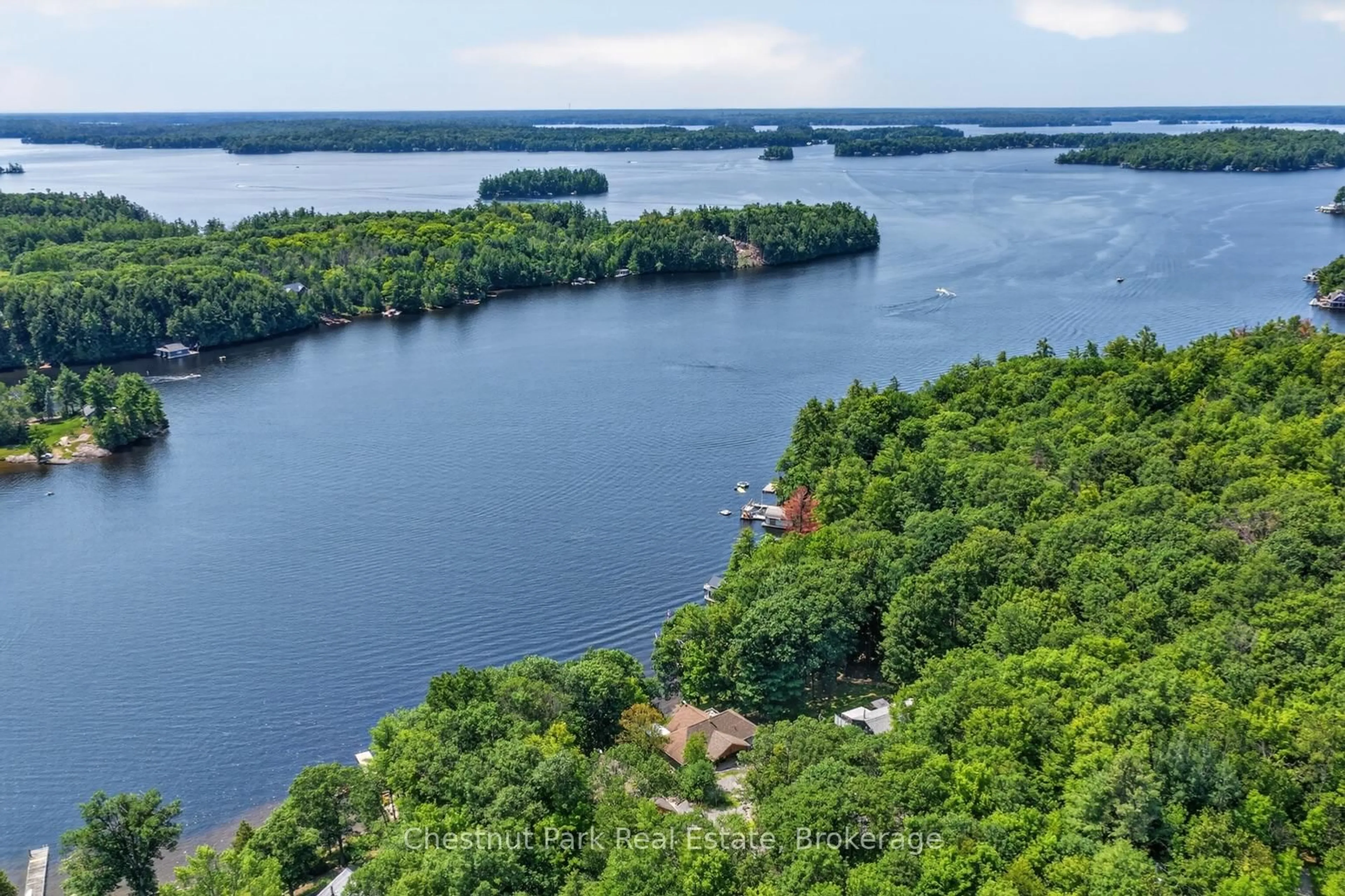 A pic from outside/outdoor area/front of a property/back of a property/a pic from drone, water/lake/river/ocean view for 1519 Muskoka 118 Rd #3, Muskoka Lakes Ontario P1L 1W8