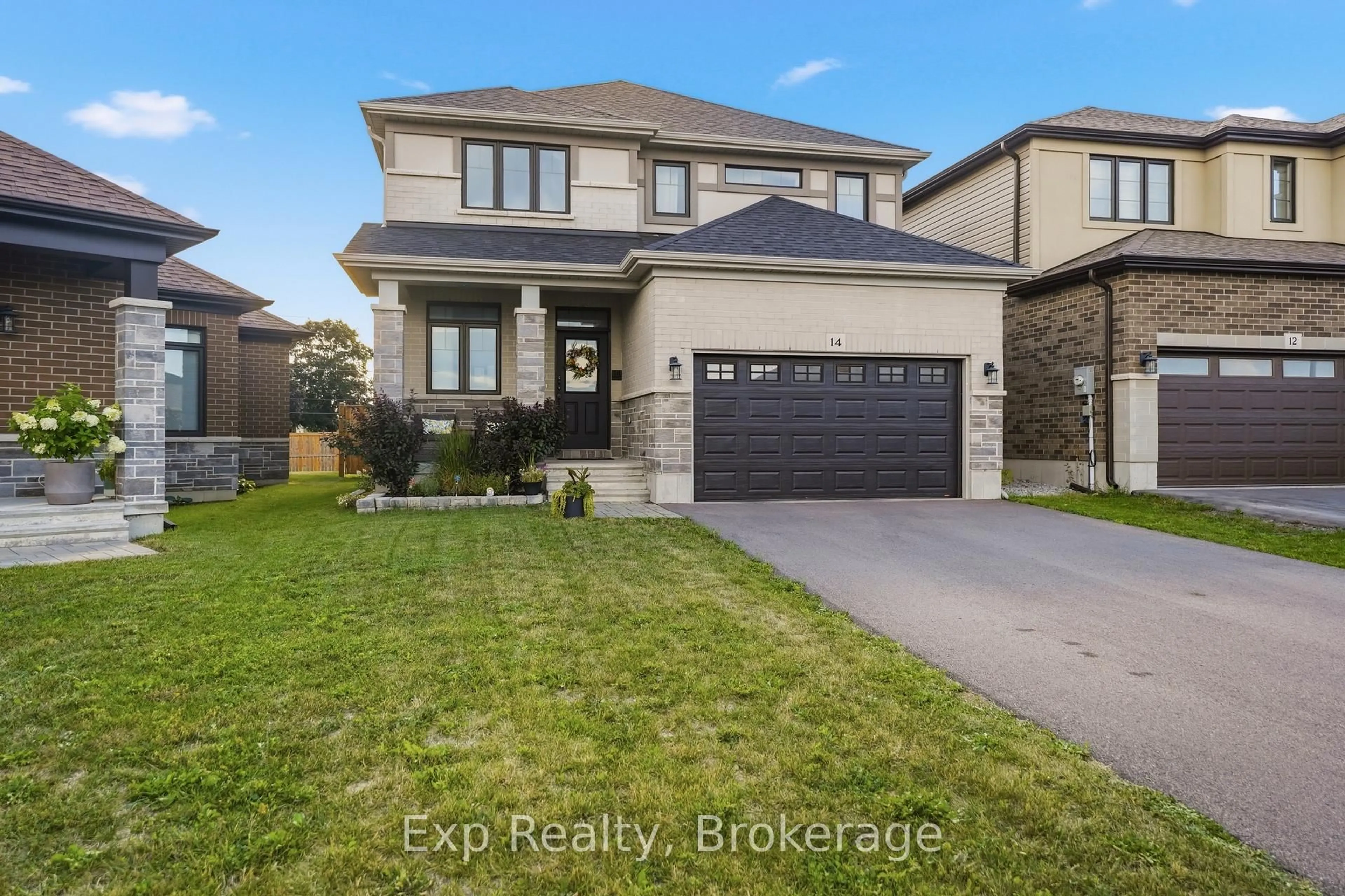 Home with brick exterior material, street for 14 Athabaska Dr, Belleville Ontario K8N 0T7