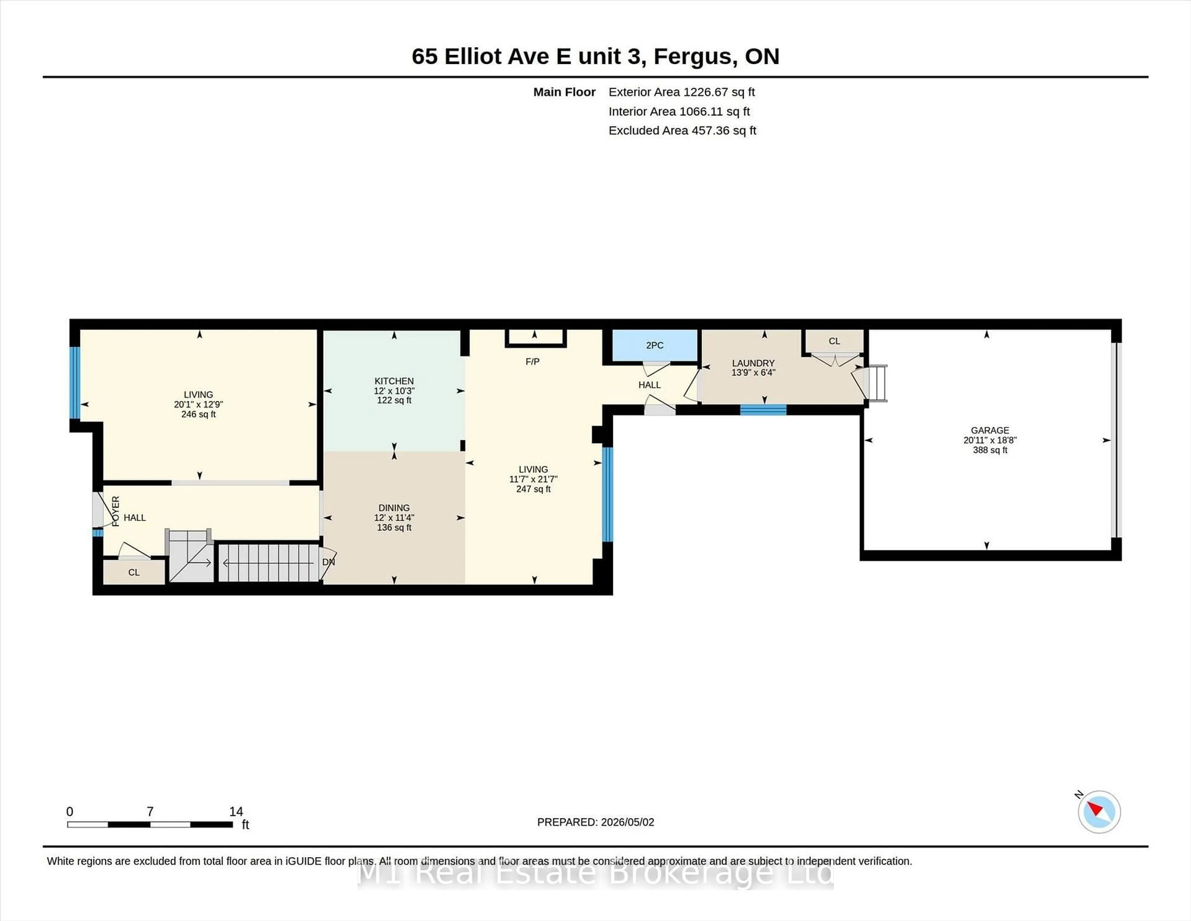 Floor plan for 65 Elliot Ave #3, Centre Wellington Ontario N1M 0H6