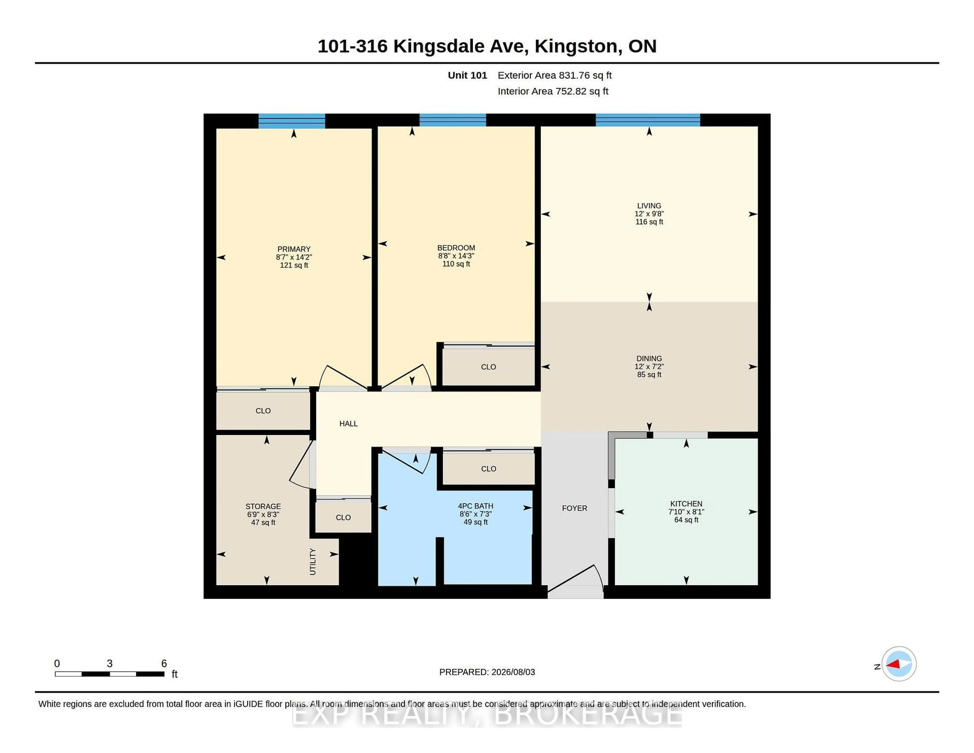 Floor plan for 316 Kingsdale Ave #101, Kingston Ontario K7M 8S2