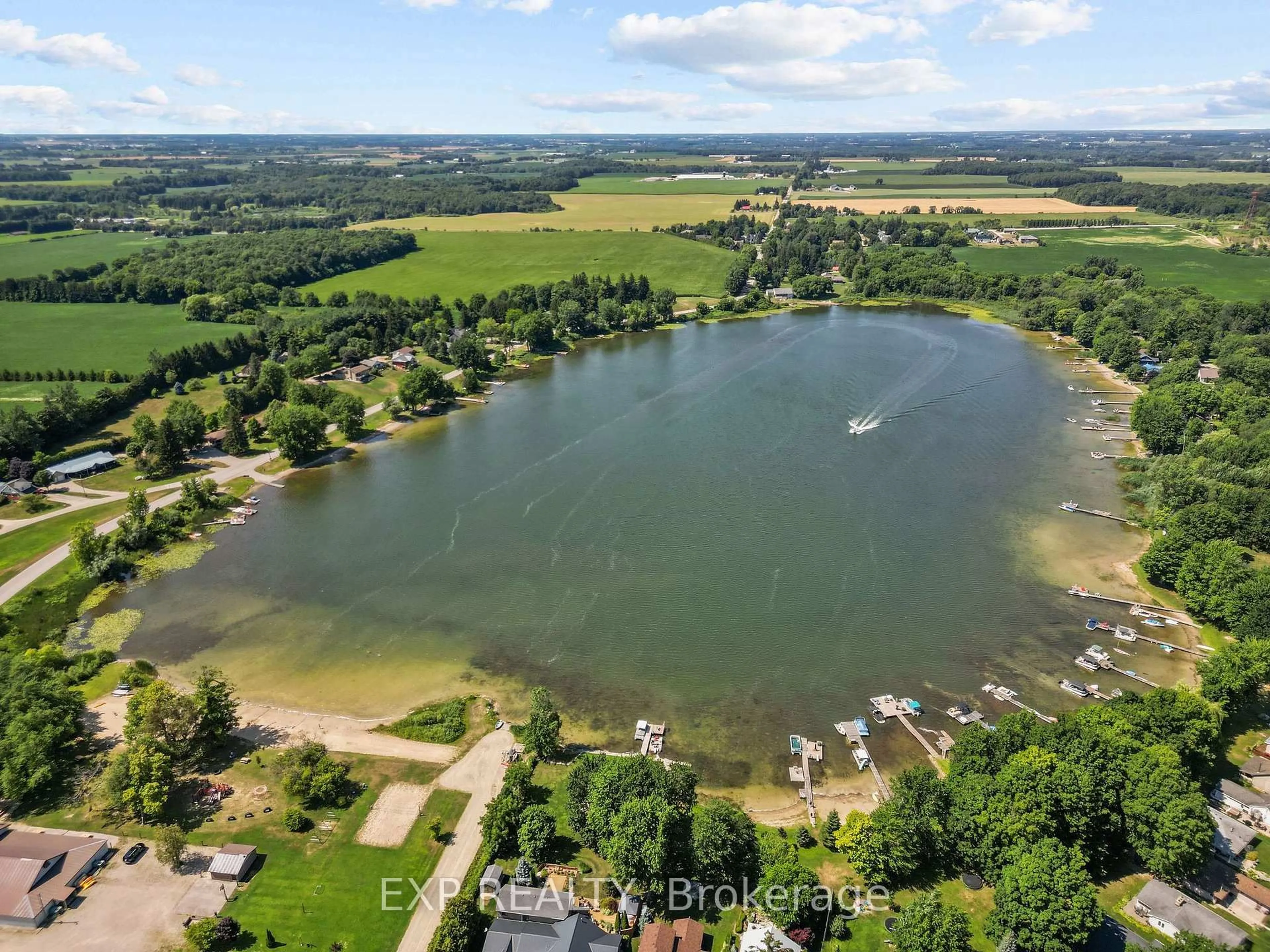 A pic from outside/outdoor area/front of a property/back of a property/a pic from drone, water/lake/river/ocean view for 250 Orchard Ave, Zorra Ontario N0M 2S0