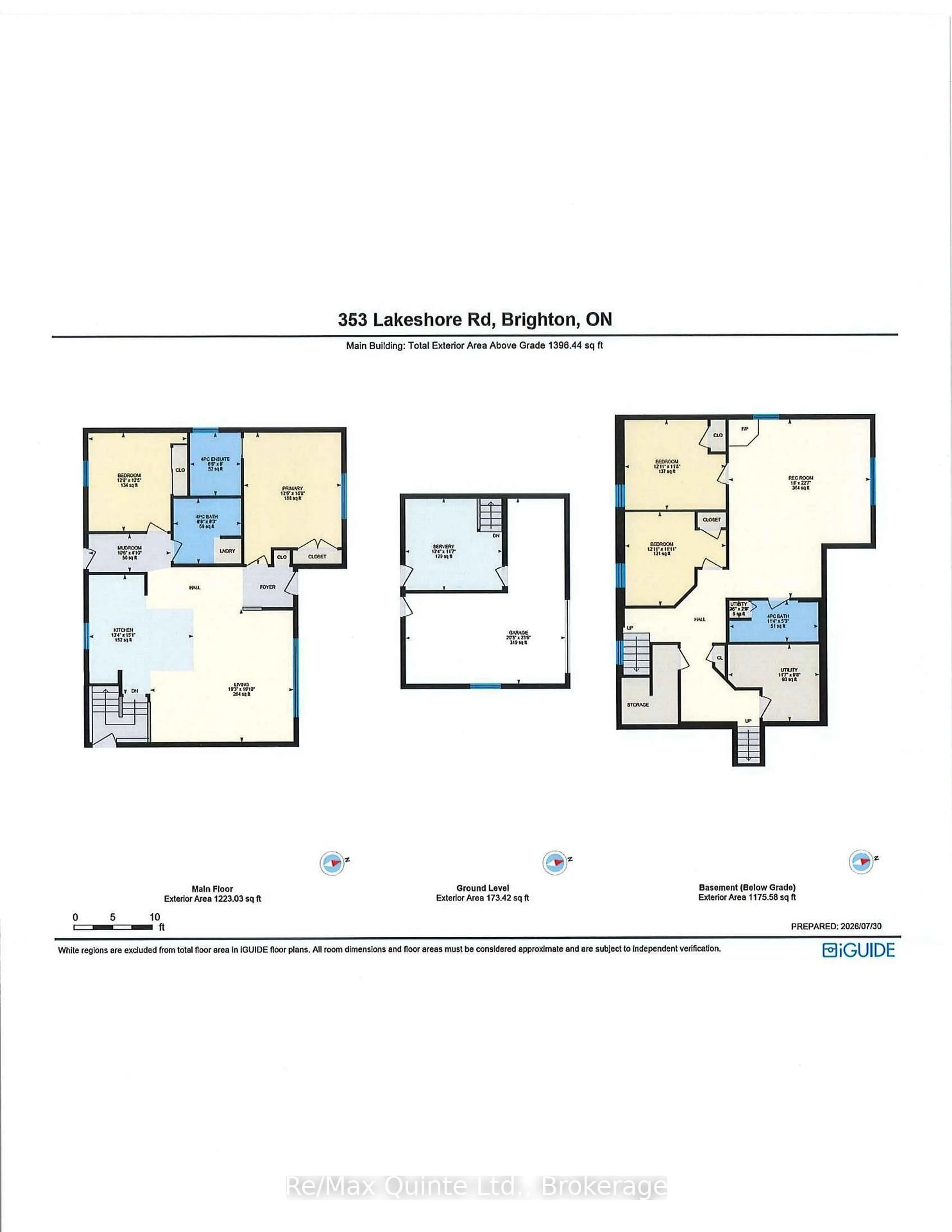 Floor plan for 353 Lakeshore Rd, Brighton Ontario K0K 1H0