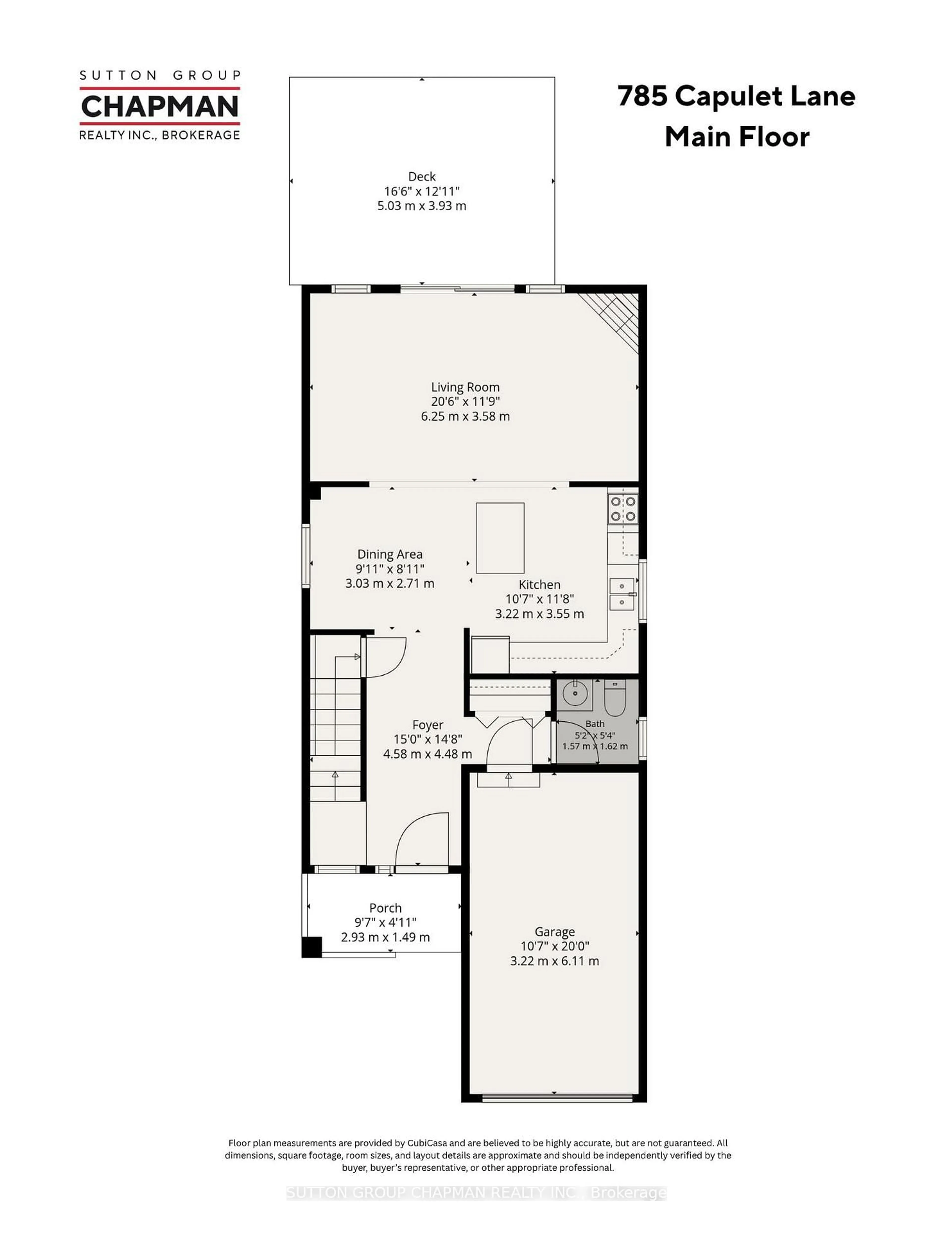 Floor plan for 785 Capulet Lane, London North Ontario N6H 5V2