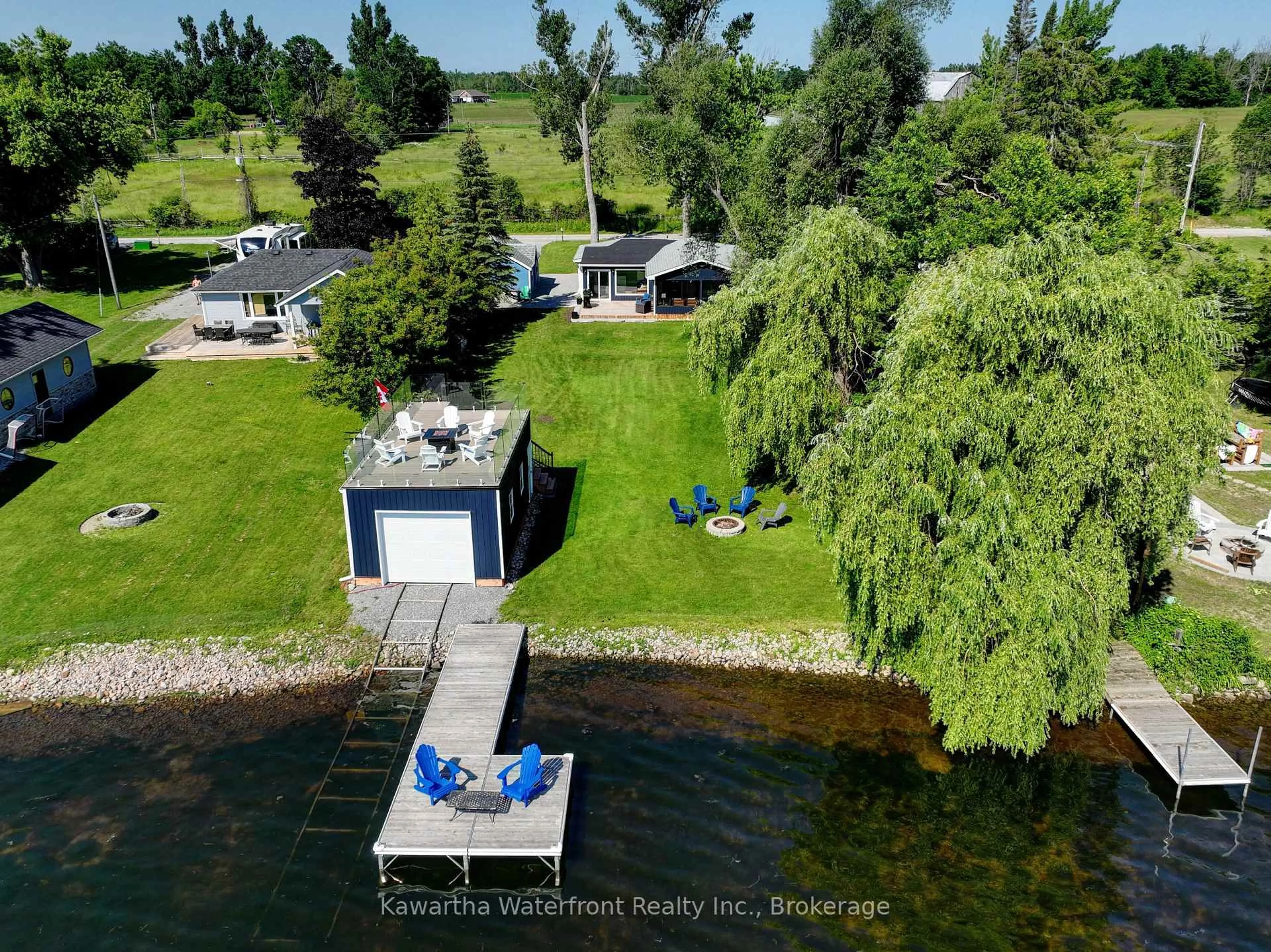 A pic from outside/outdoor area/front of a property/back of a property/a pic from drone, water/lake/river/ocean view for 14 Gillis St, Kawartha Lakes Ontario K0M 1G0