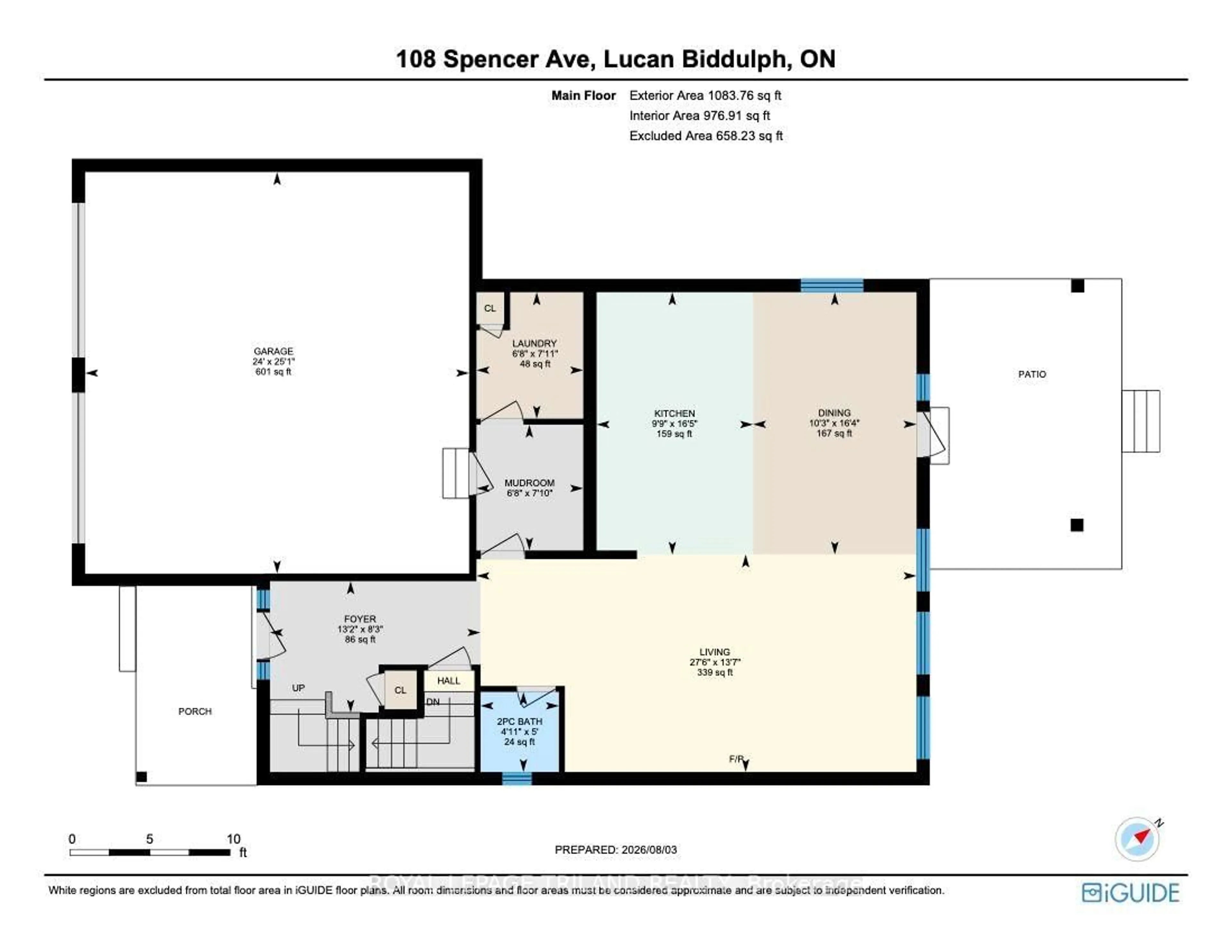 Floor plan for 108 Spencer Ave, Lucan Biddulph Ontario N0M 2J0