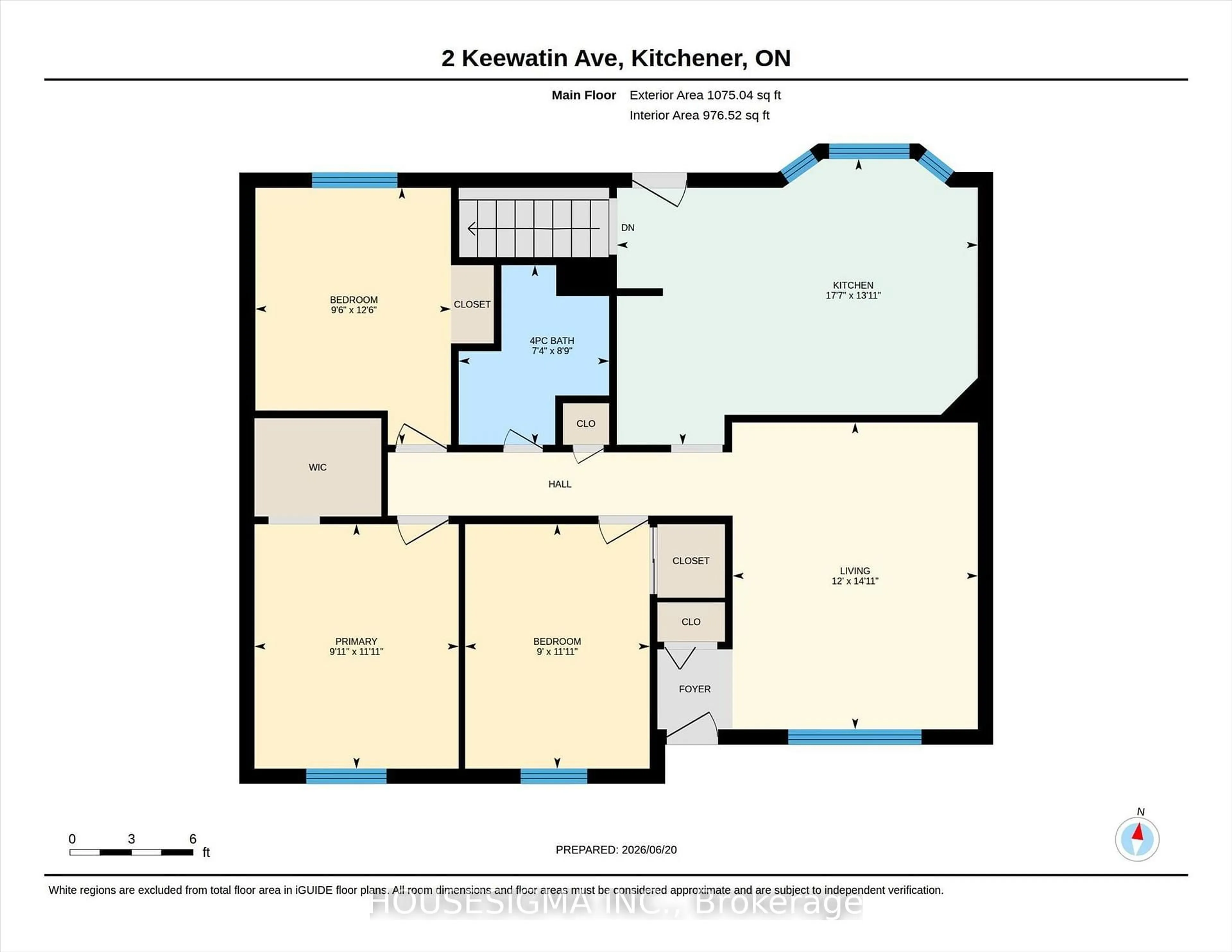 Floor plan for 2 Keewatin Ave, Kitchener Ontario N2B 3L5