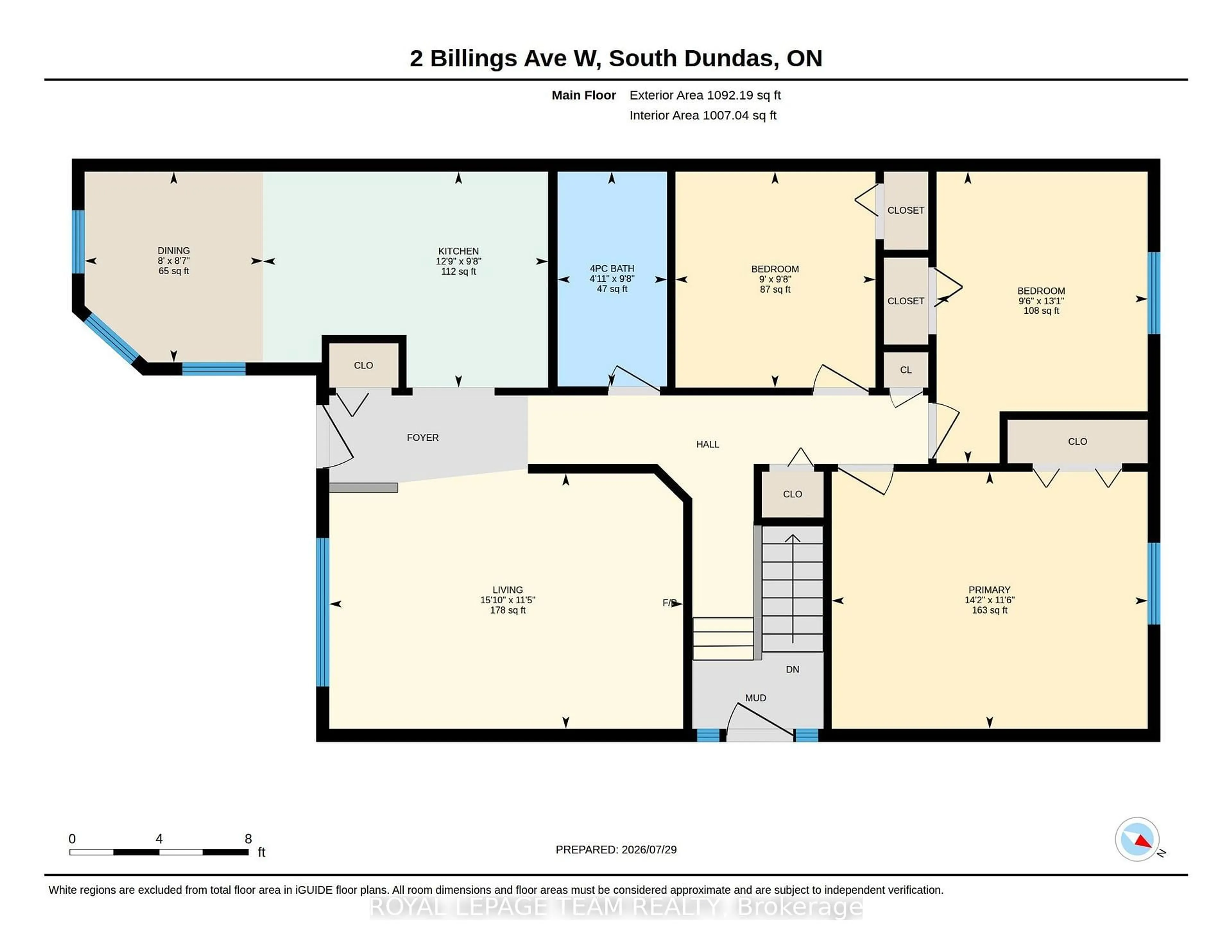 Floor plan for 2 Billings Ave, South Dundas Ontario K0E 1K0