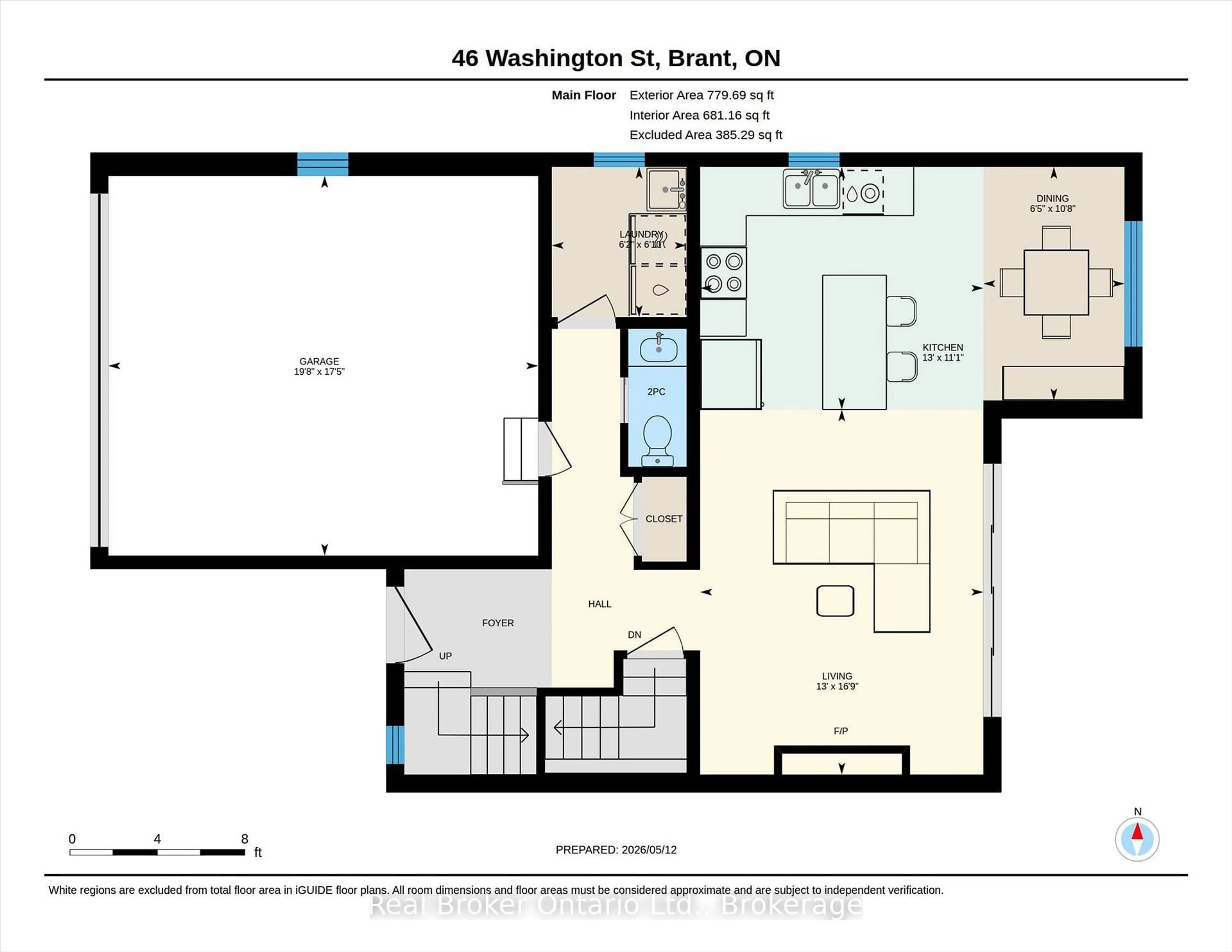 Floor plan for 46 Washington St, Brant Ontario N3L 2A7