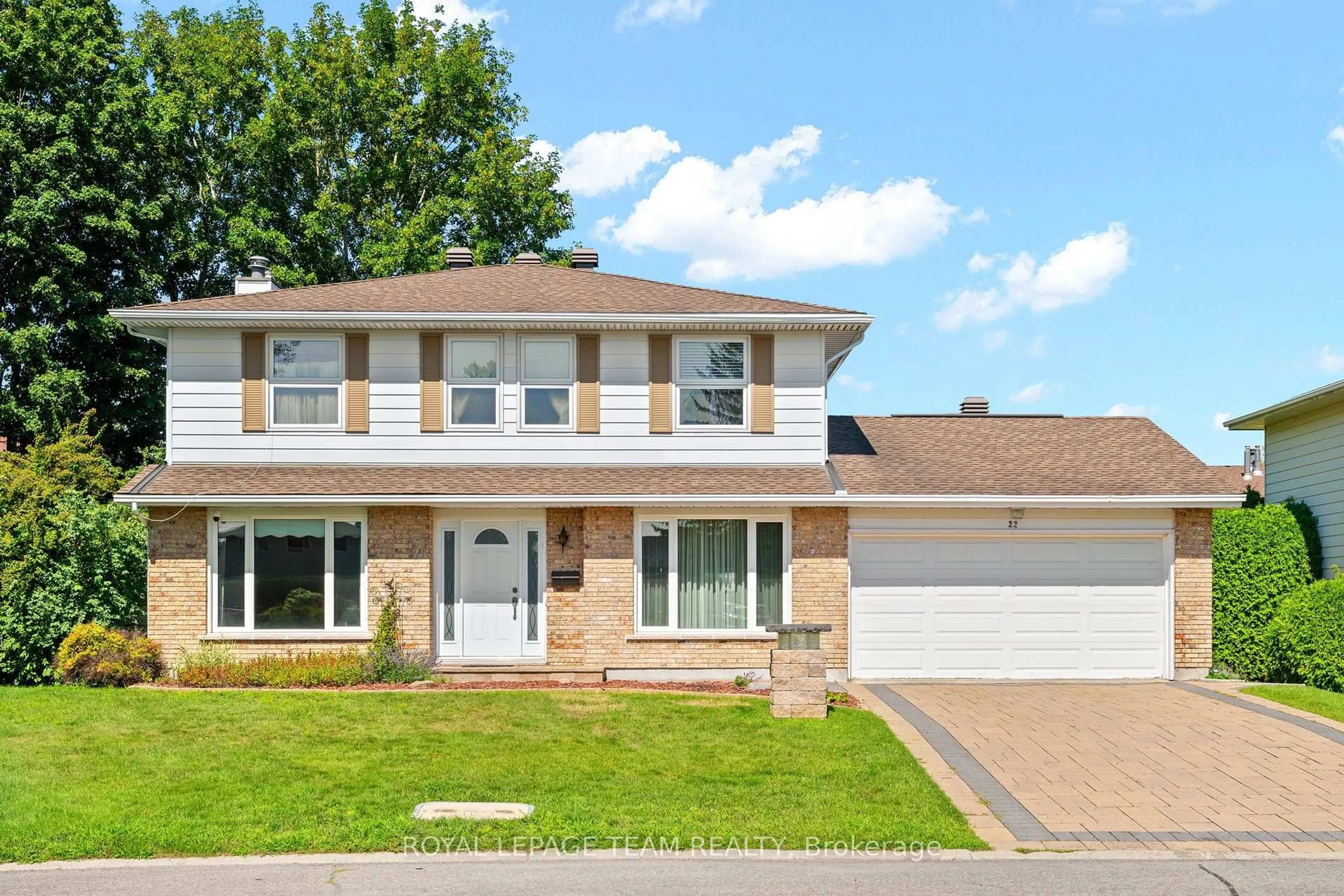 Home with vinyl exterior material, street for 22 Markham Ave, Ottawa Ontario K2G 3Y2