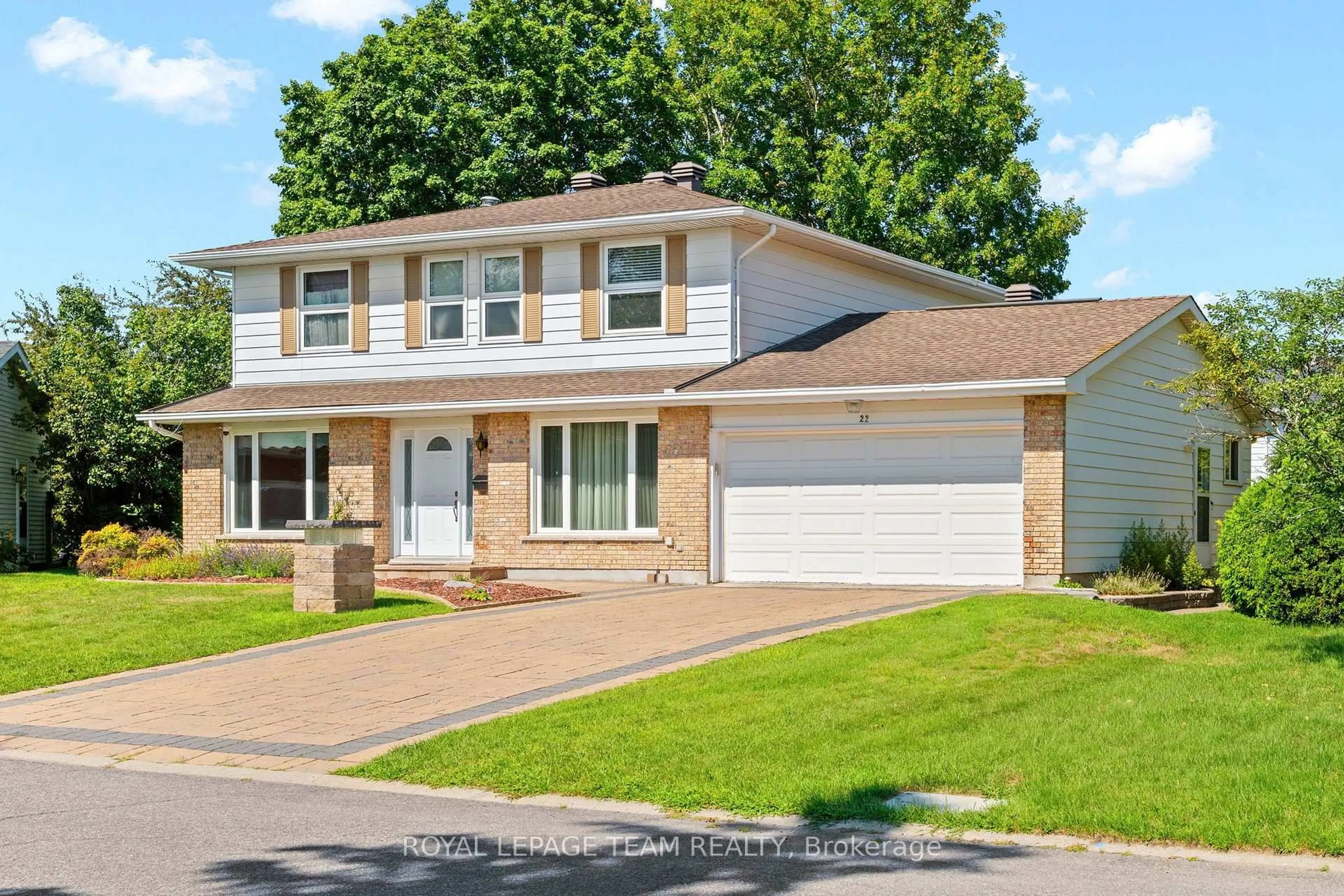 Home with vinyl exterior material, street for 22 Markham Ave, Ottawa Ontario K2G 3Y2