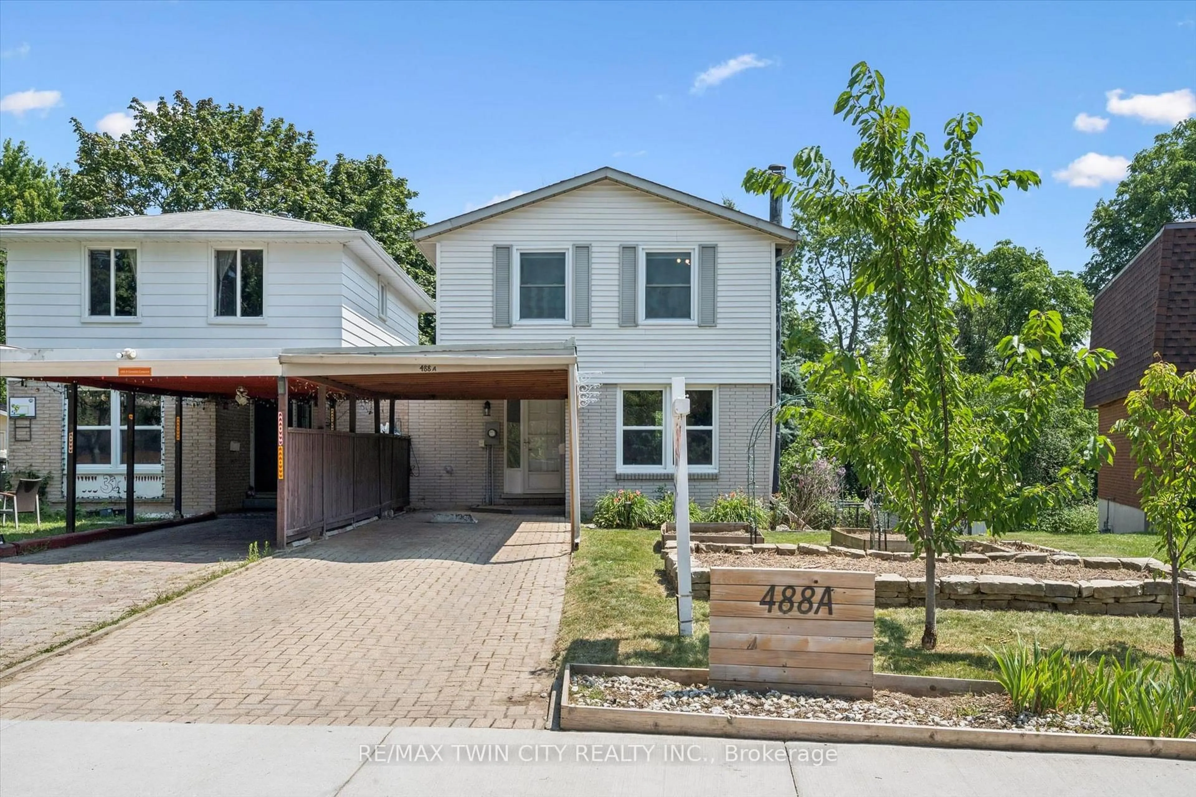 Home with brick exterior material, street for 488 Glenelm Cres #A, Waterloo Ontario N2L 5C8