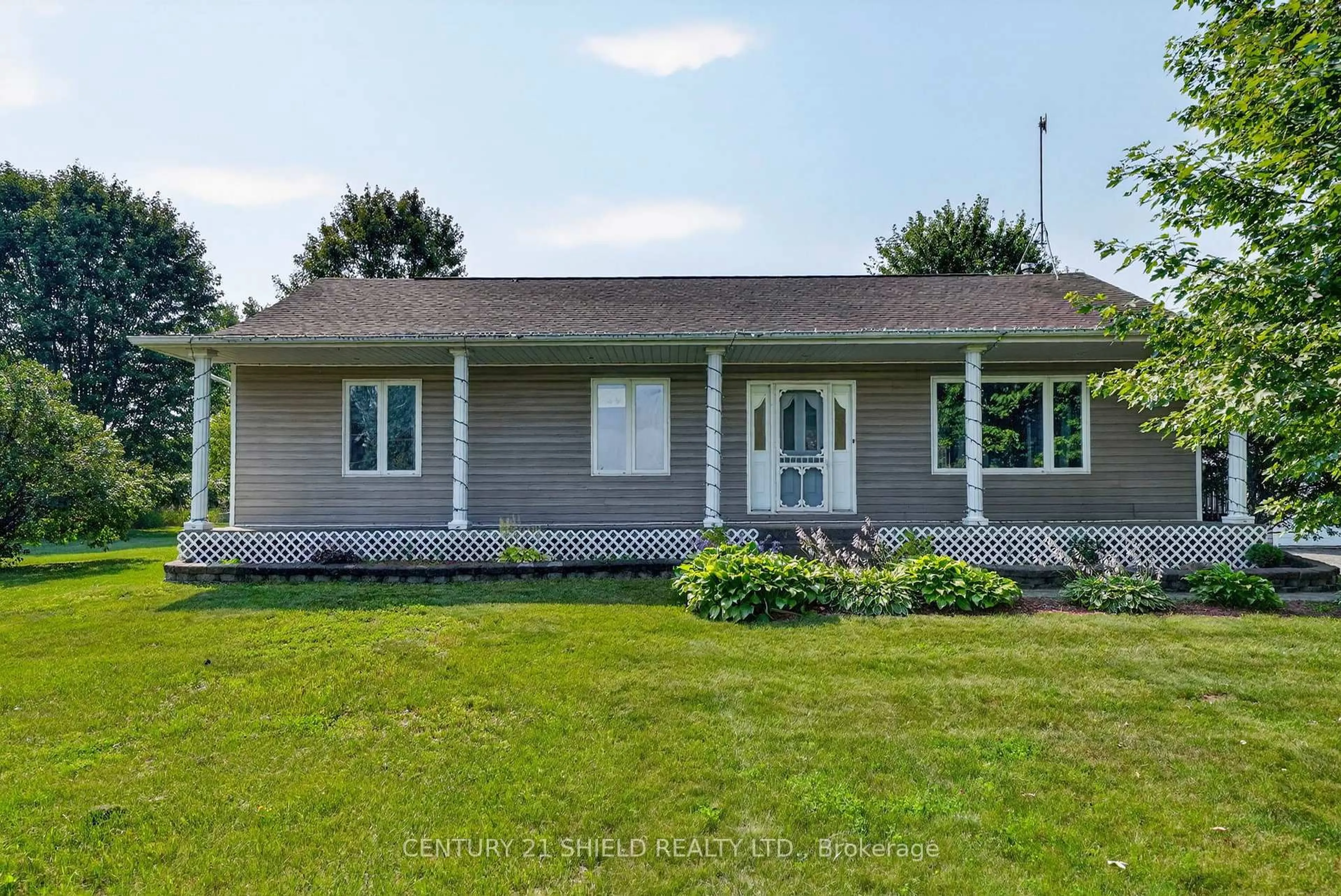 A pic from outside/outdoor area/front of a property/back of a property/a pic from drone, water/lake/river/ocean view for 17614 Bloomington Rd, North Stormont Ontario K0C 1T0