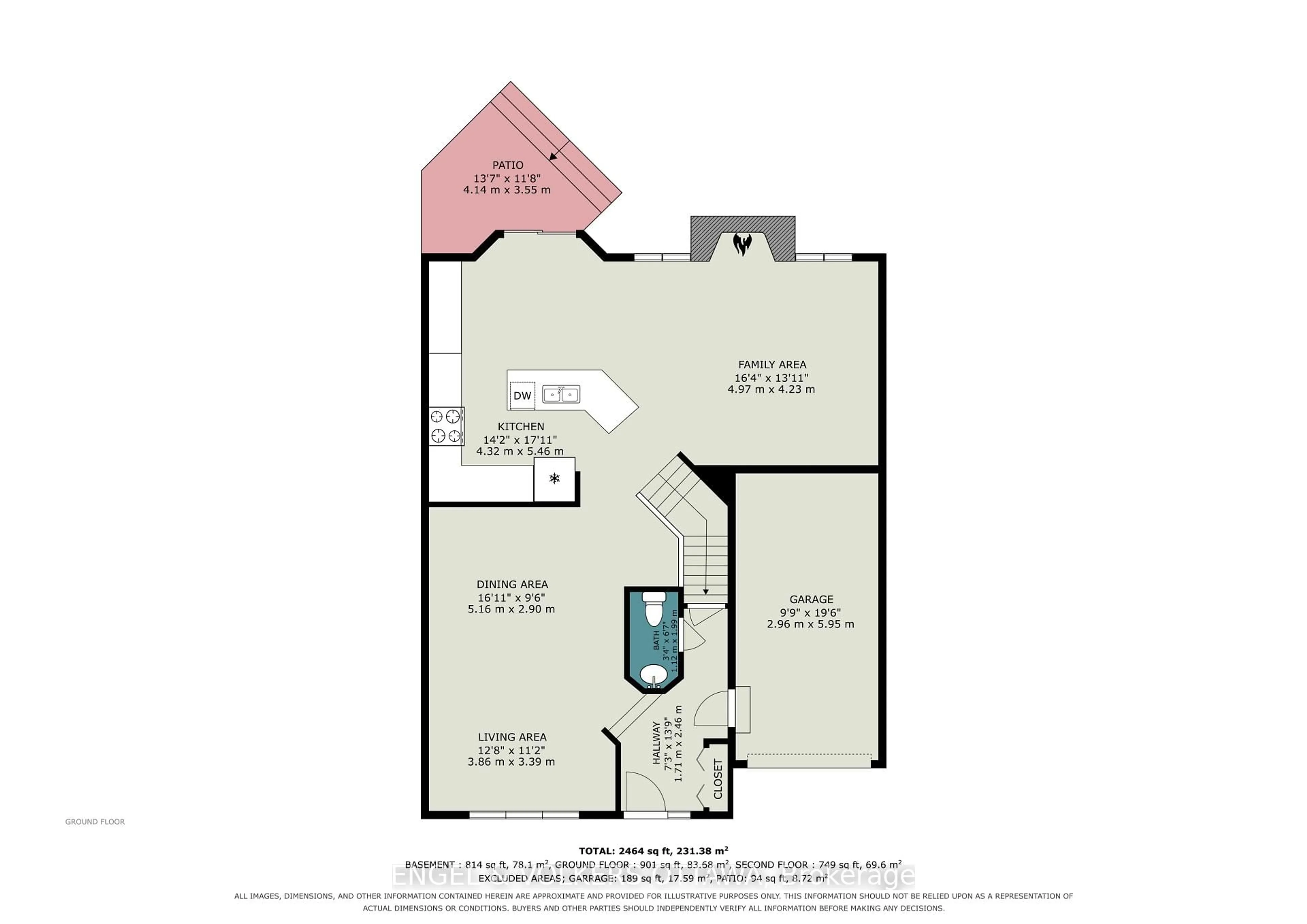 Floor plan for 55 Hathaway Dr, Ottawa Ontario K2G 6S6