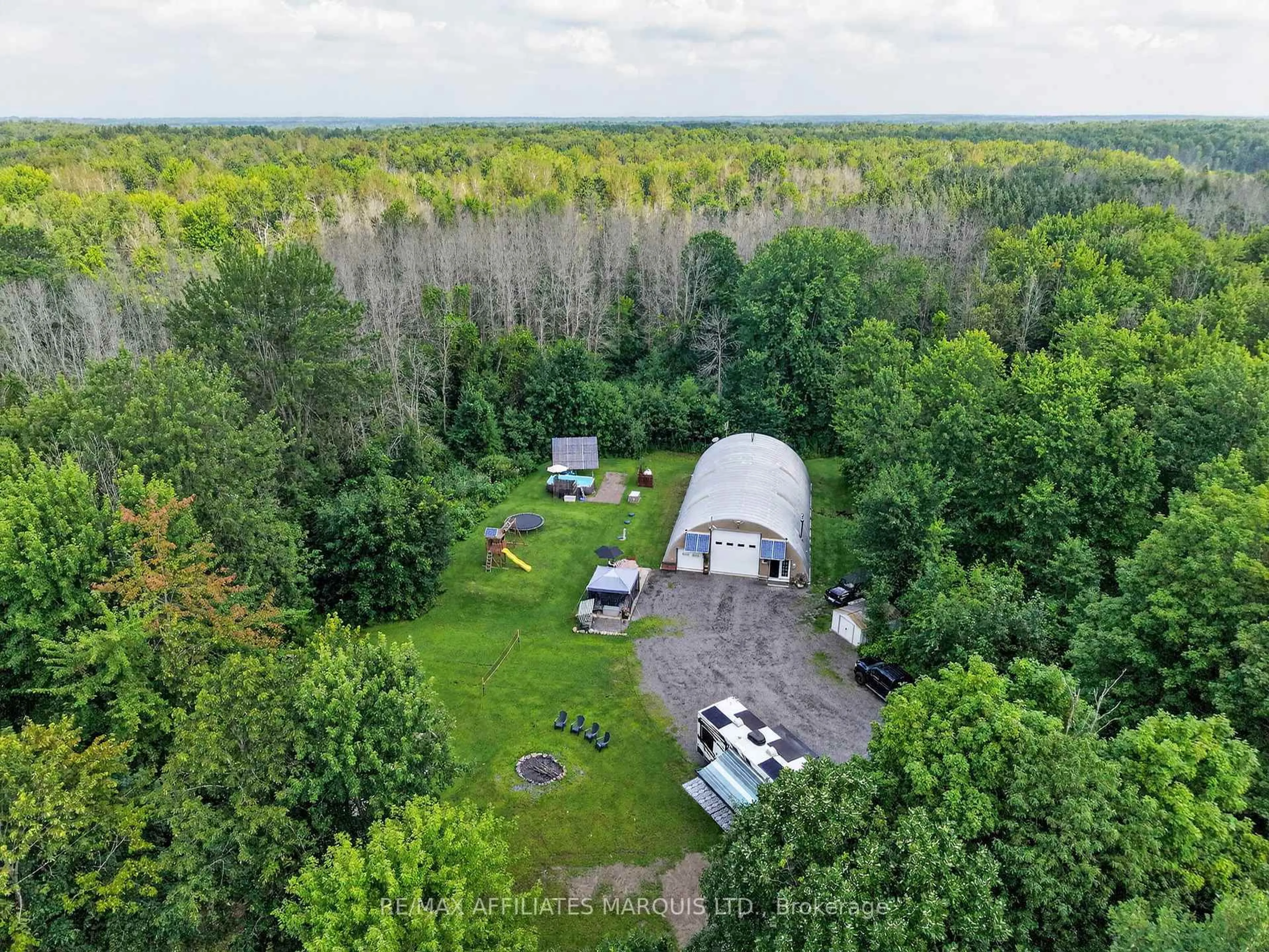 A pic from outside/outdoor area/front of a property/back of a property/a pic from drone, forest/trees view for 2512 COUNTY ROAD 30 Rd, North Glengarry Ontario K0C 1A0