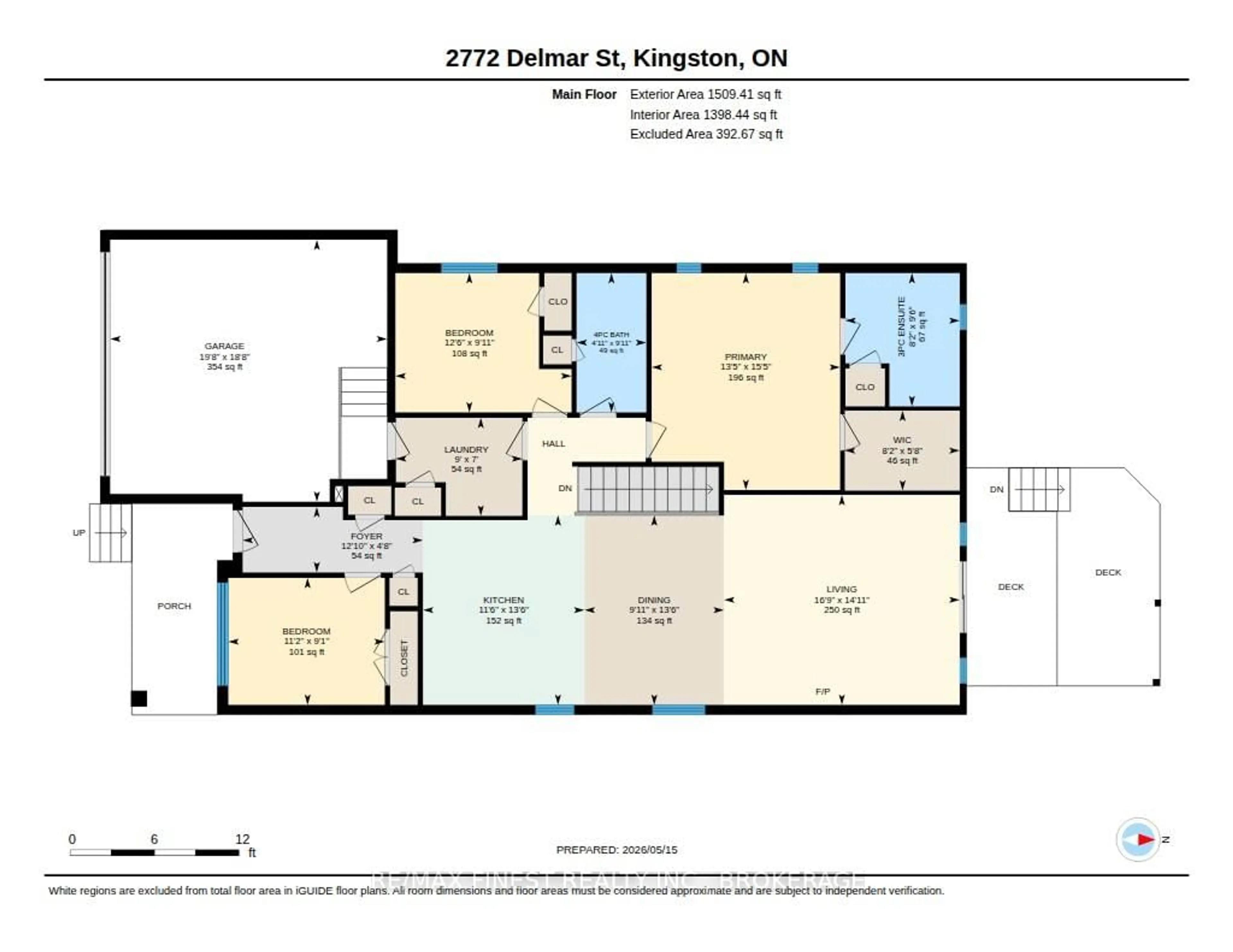Floor plan for 2772 Delmar St, Kingston Ontario K7P 0H9