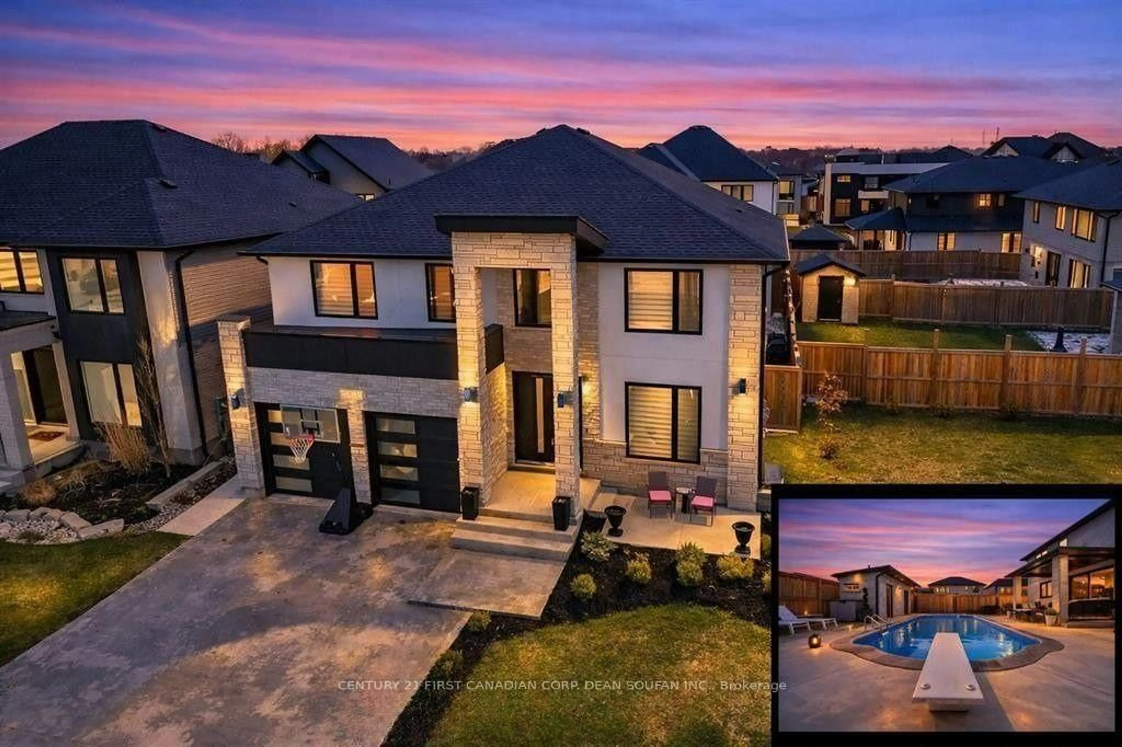 A pic from outside/outdoor area/front of a property/back of a property/a pic from drone, street for 3475 Brushland Cres, London South Ontario N6P 0H2